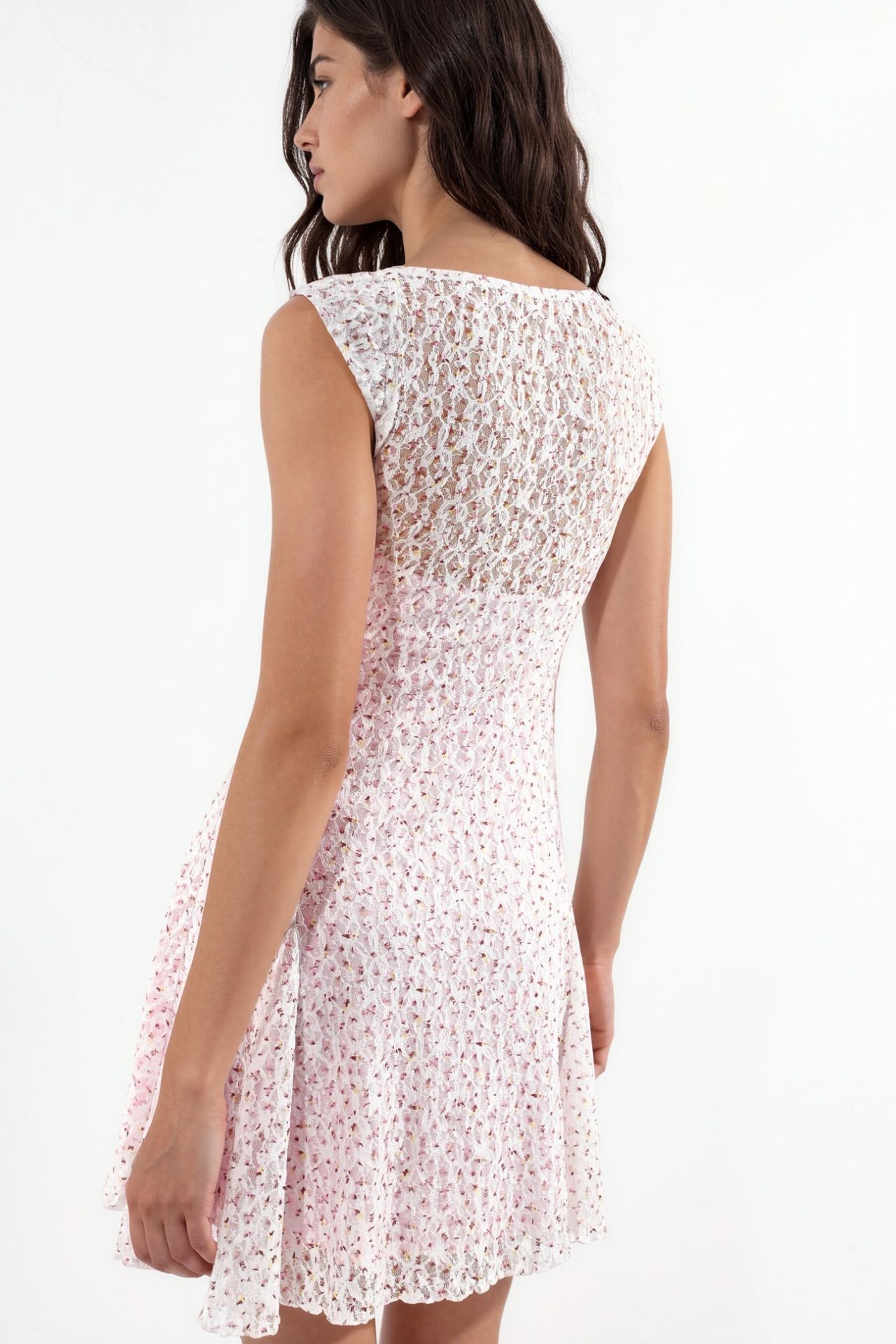 Mini Lace Printed Dress 3