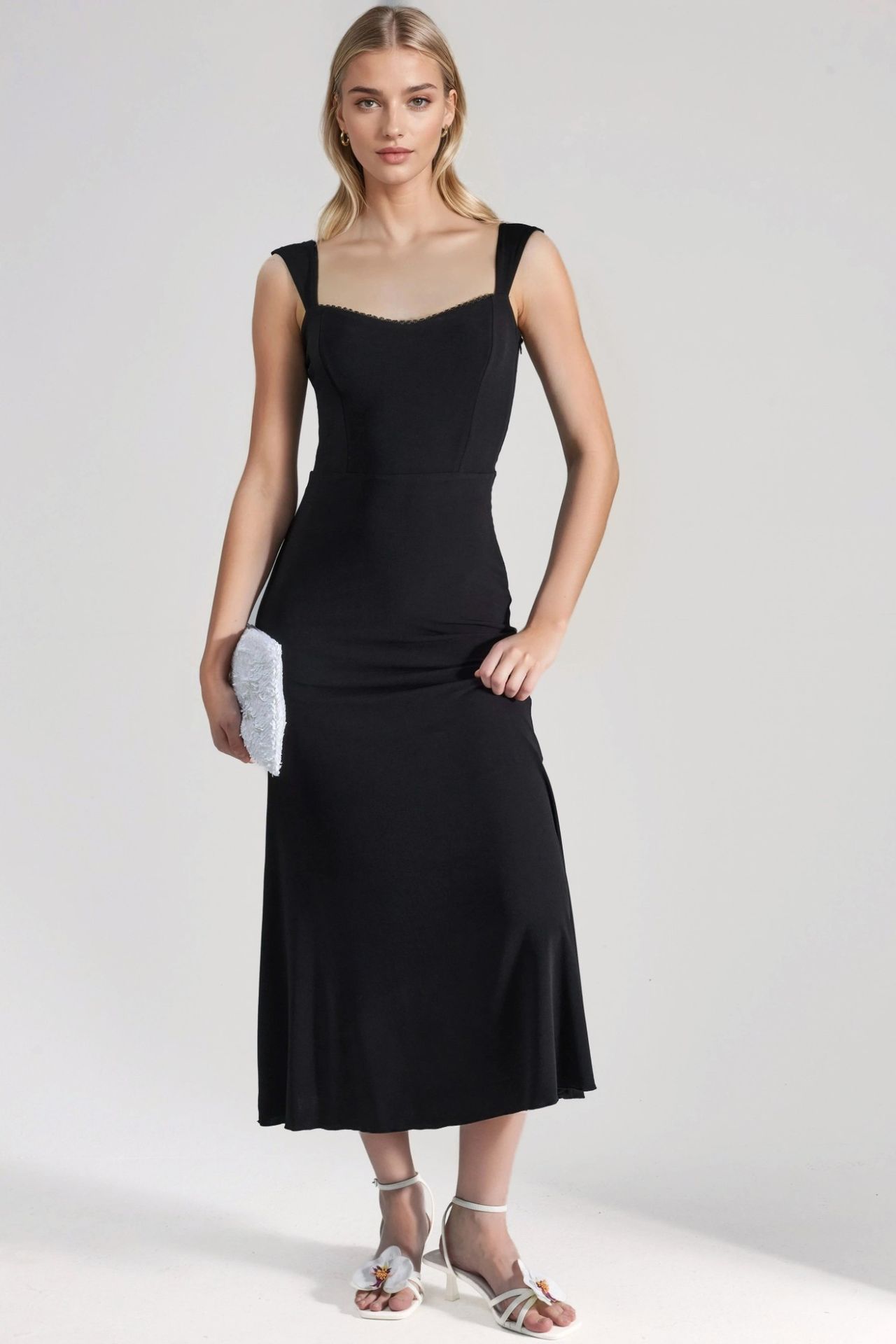 Heart Collar Midi Dress 1
