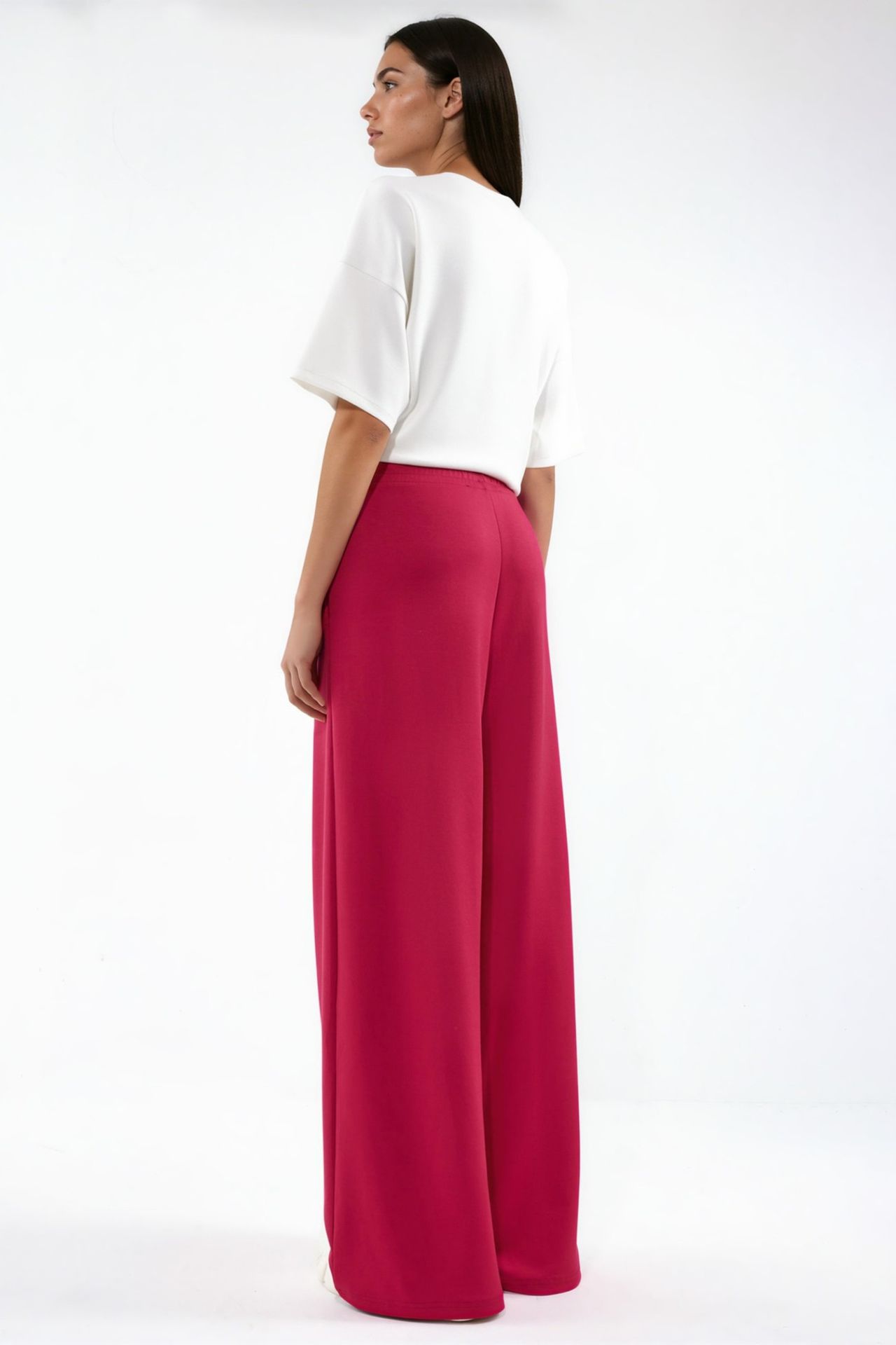 Modal Touch Pleated Wide Leg Pants 3