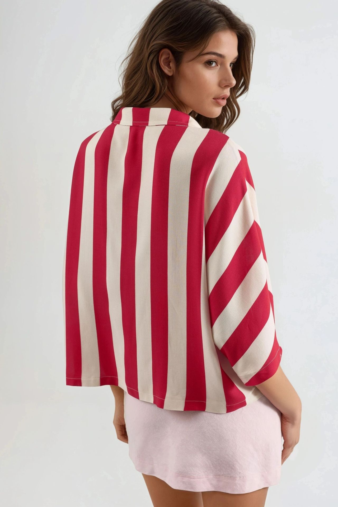 BUSEM Relaxed Fit Striped Button-Up Shirt 4