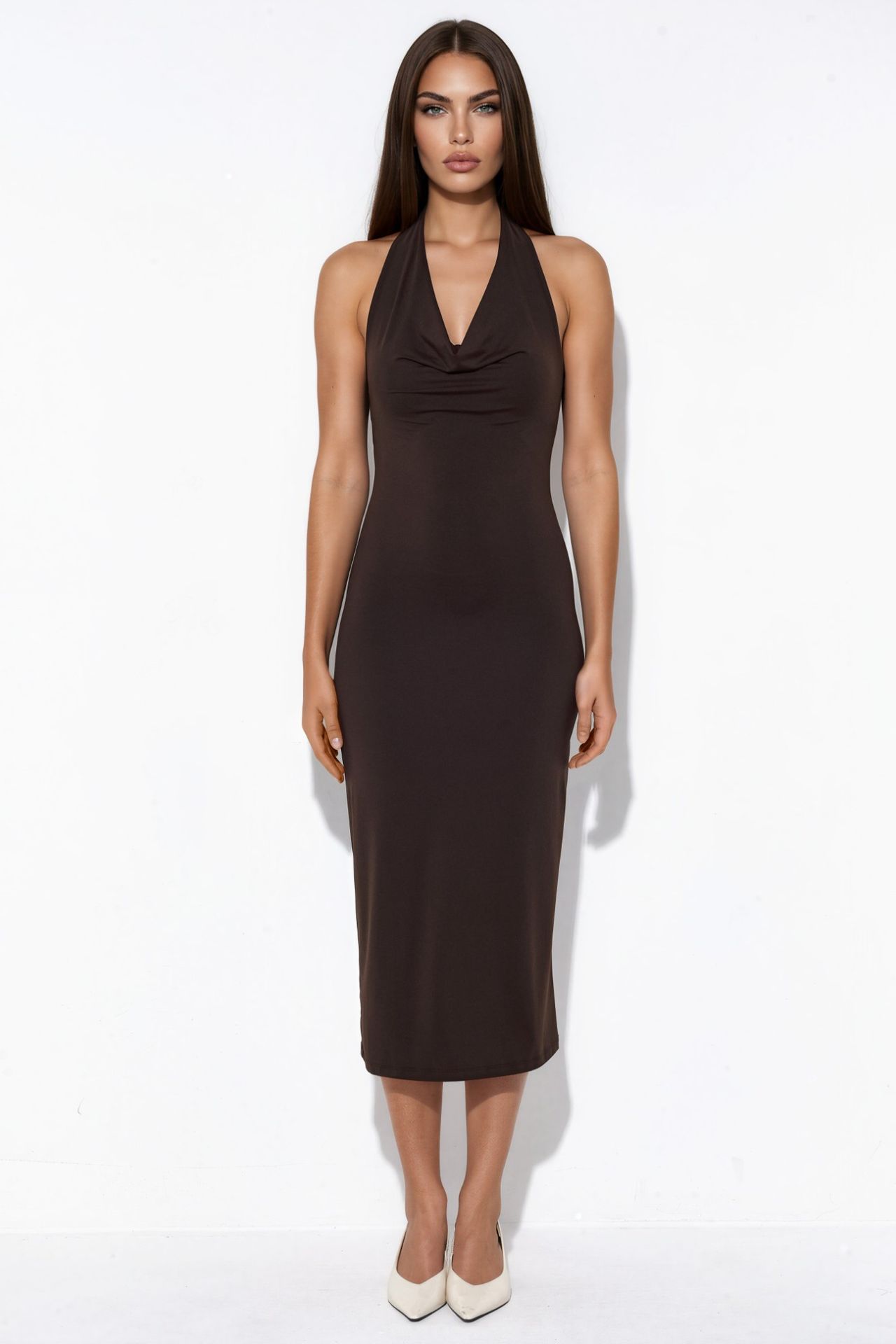 BUSEM Halter Neck Maxi Dress 5