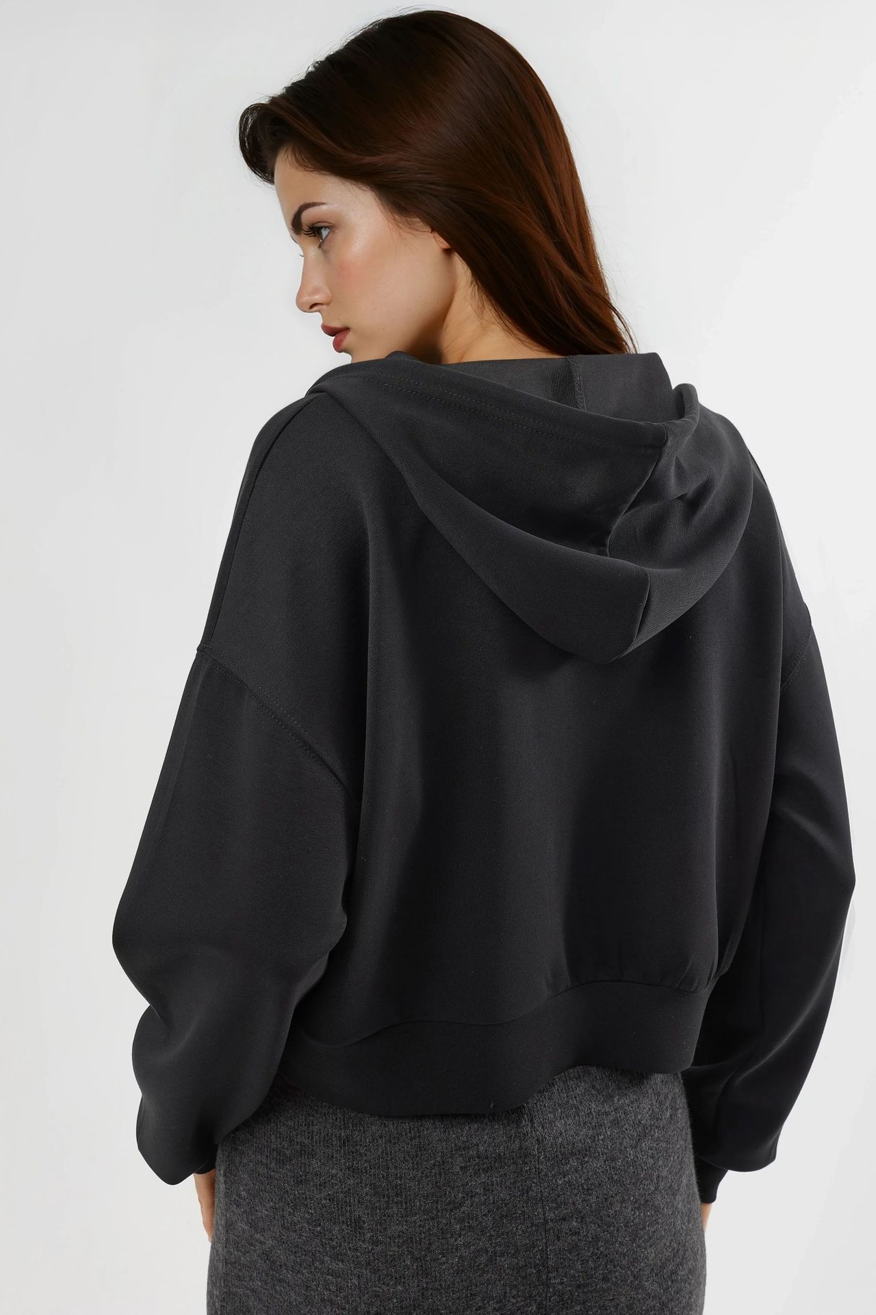 BUSEM Hooded Zippered Short Jacket 4