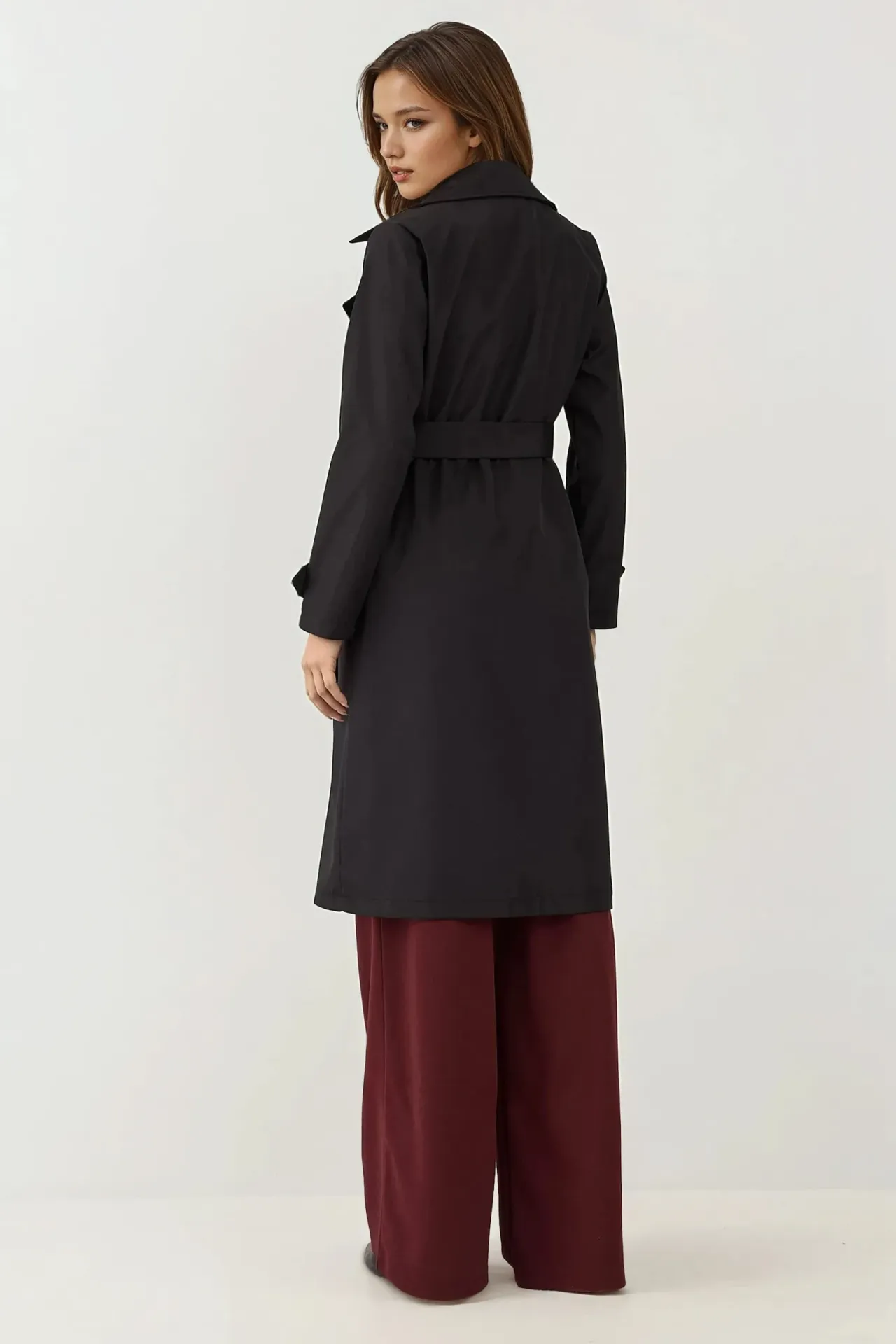BDART Belted Long-Sleeve Trench Coat 5