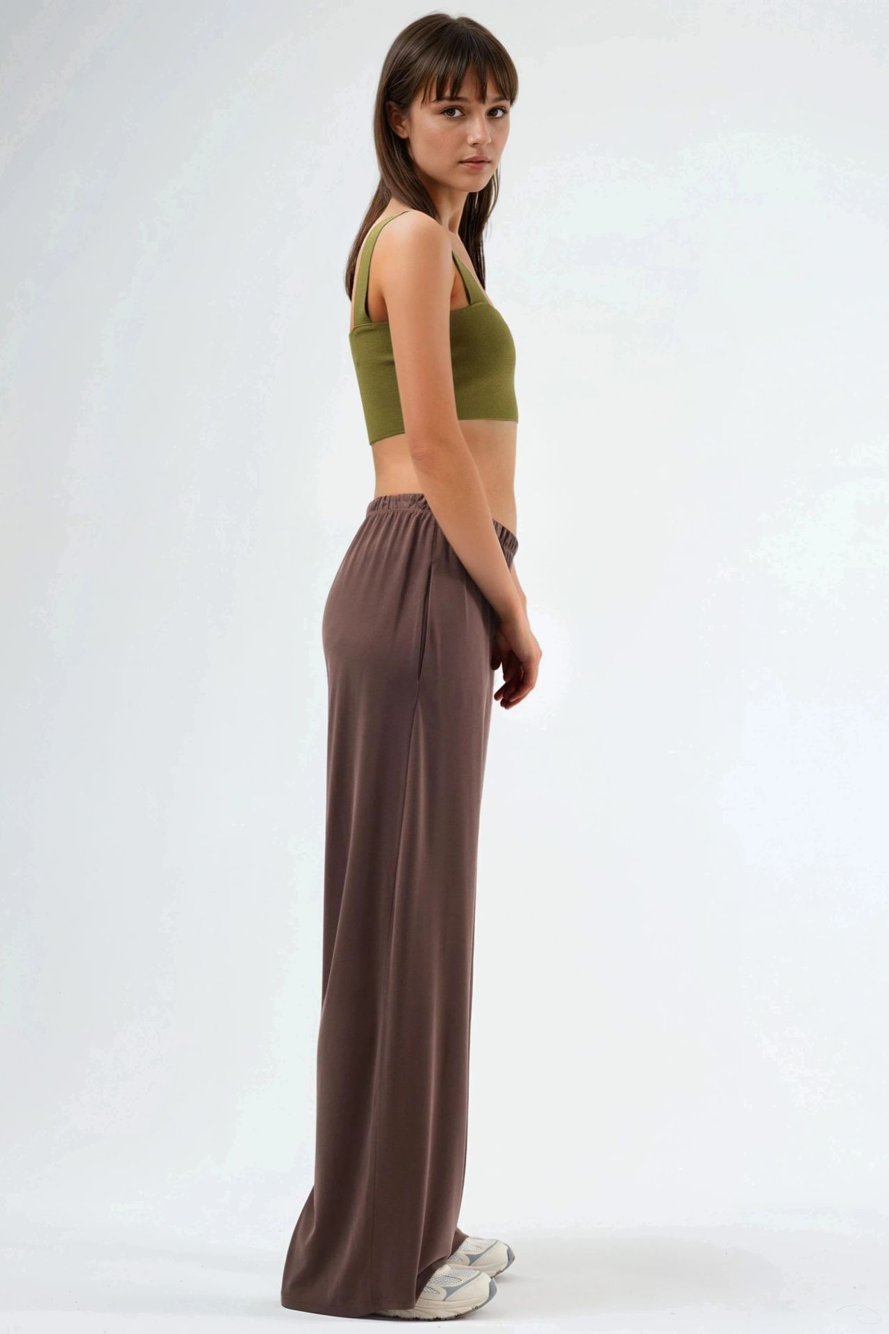 BUSEM Elastic Waist Straight Leg Modal Pants 4