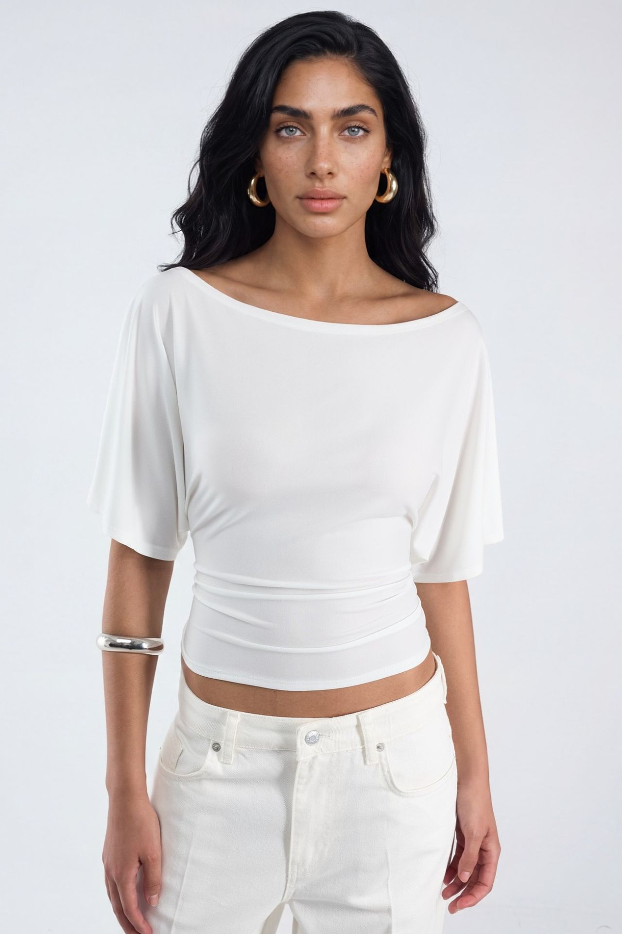 Boat Neck Knitted Top