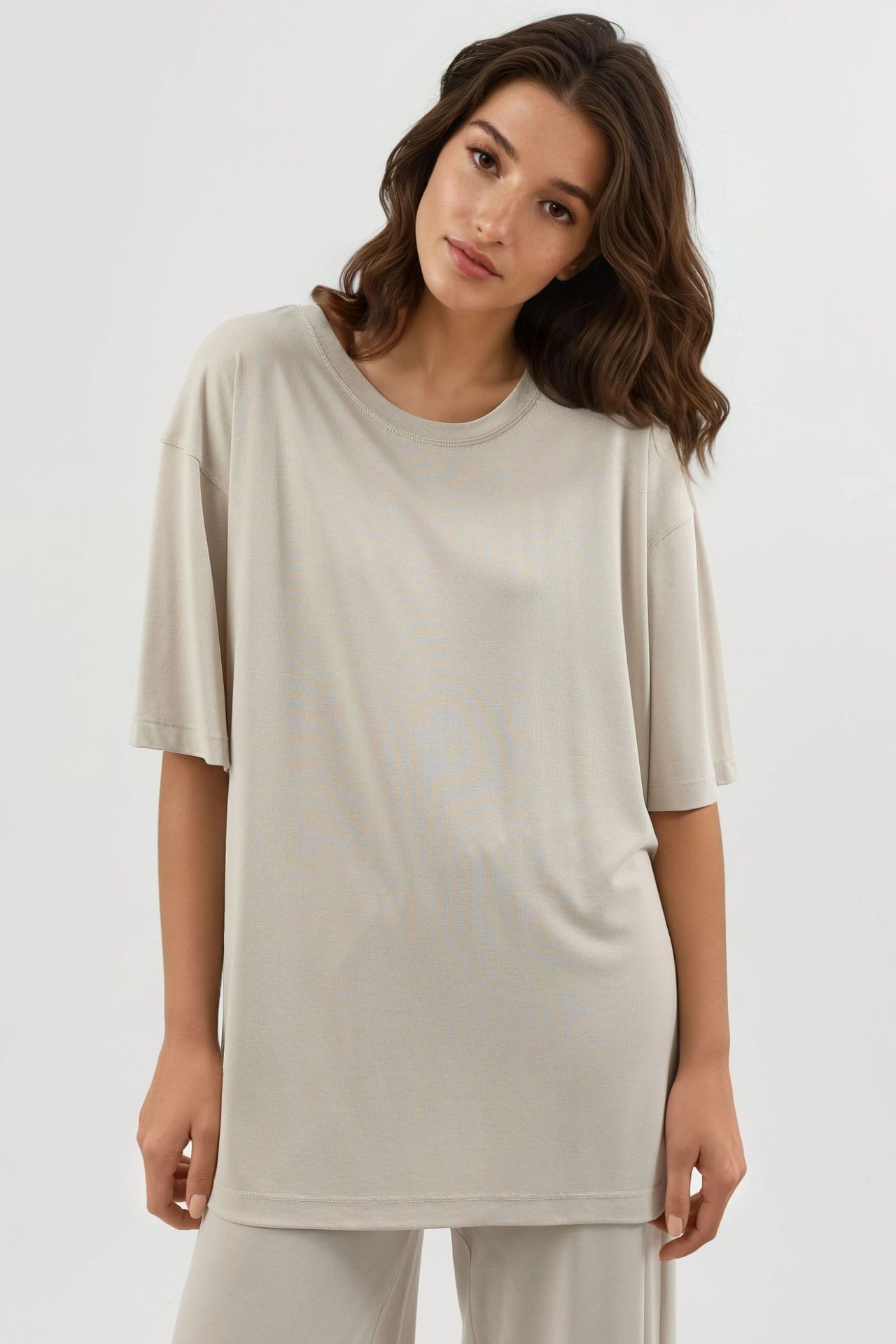 BUSEM Slit Detailed Crew Neck Short Sleeve T-Shirt 6