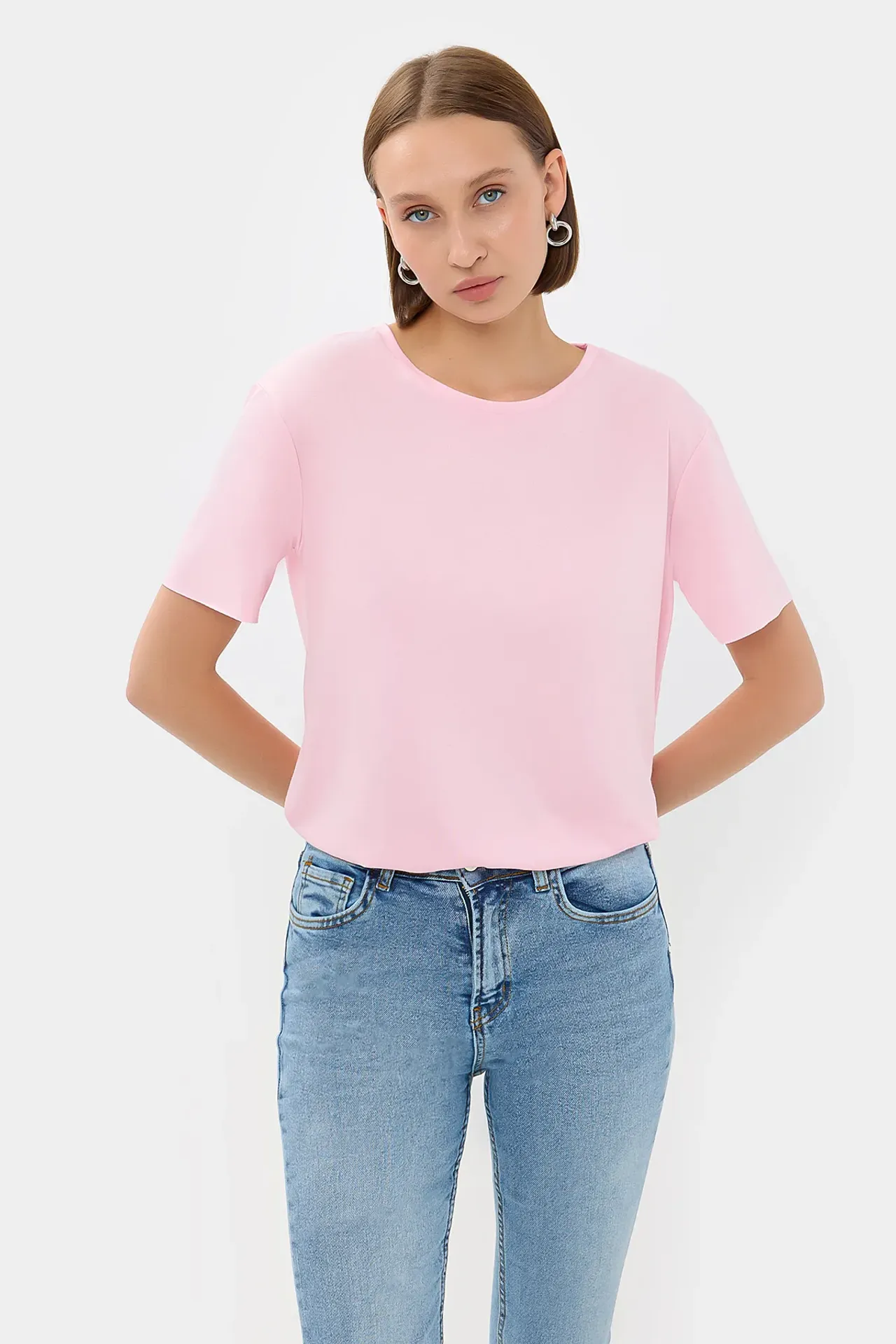Basic Round Neck Short Sleeve T-Shirt