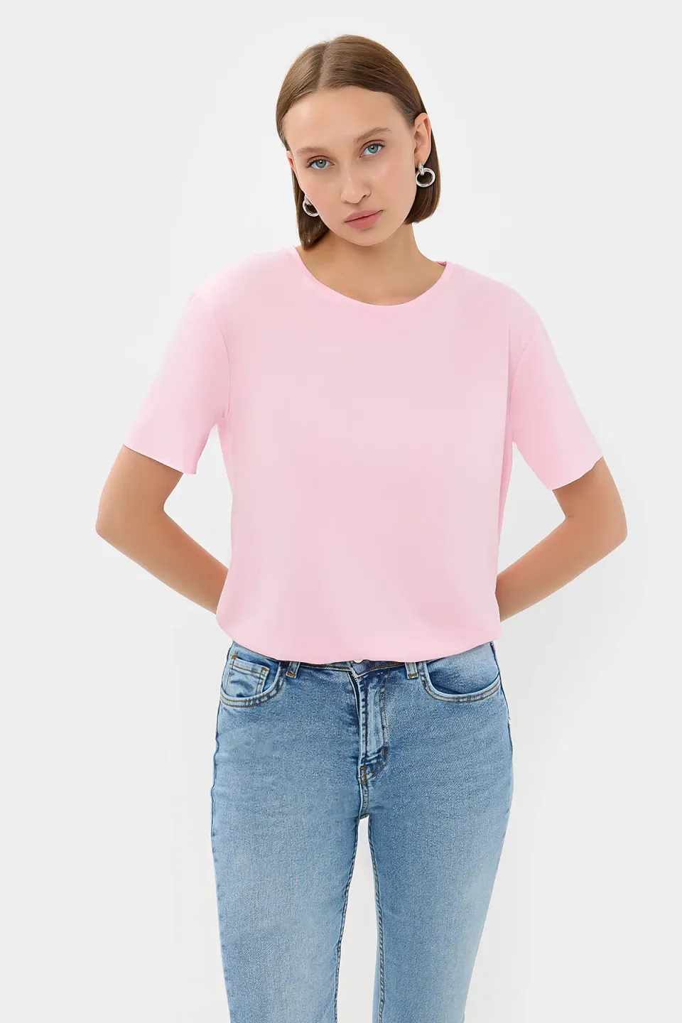Basic Round Neck Short Sleeve T-Shirt