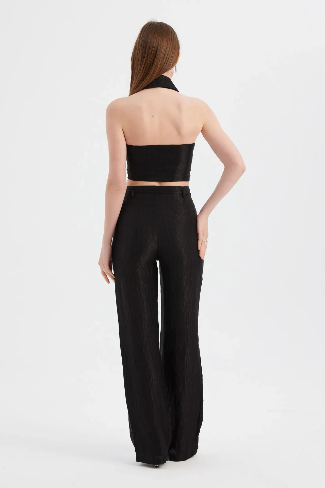 Sleeveless Woven V-Neck Buttoned Waistcoat
