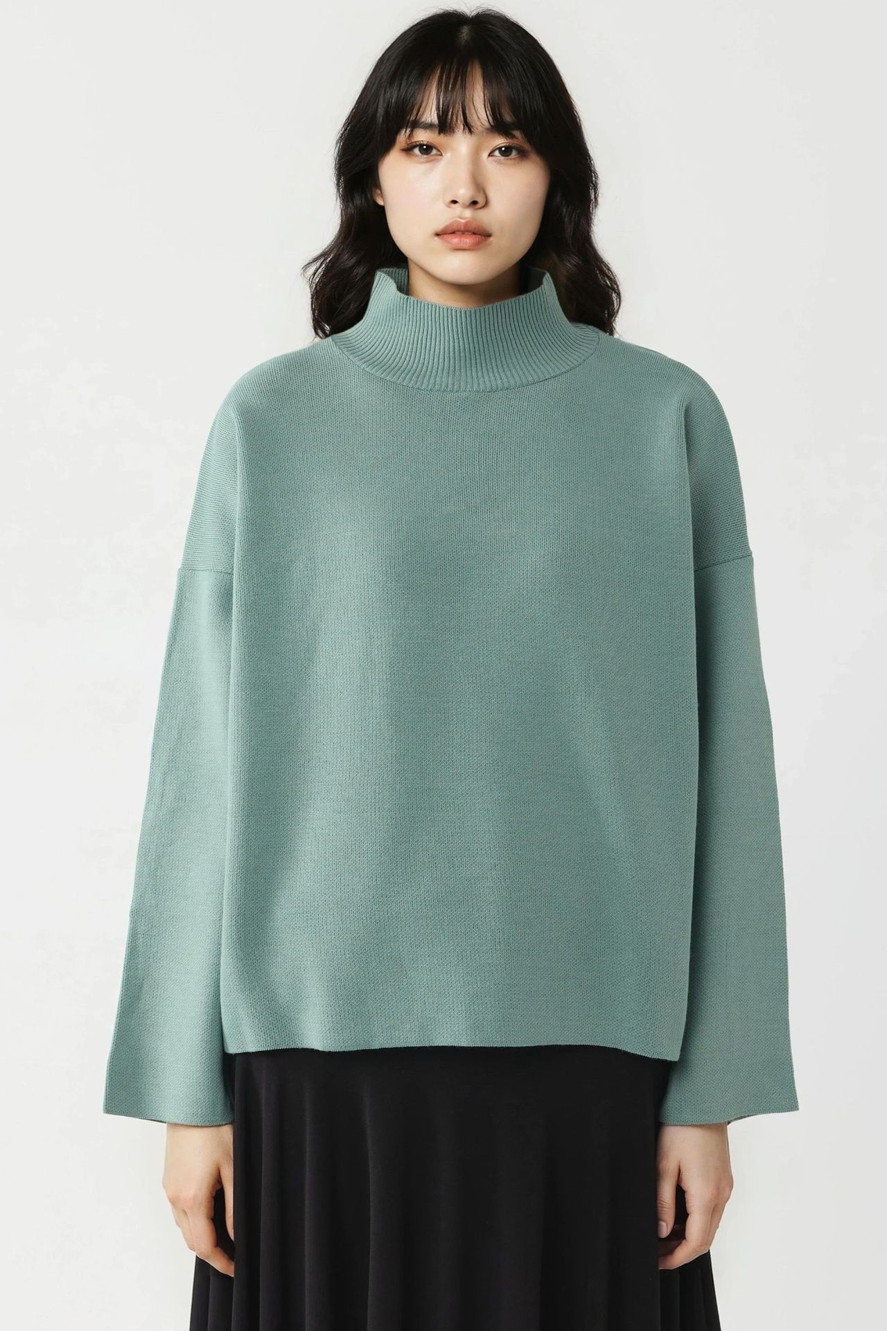 MY FASHION Oversized Half Turtleneck Knit Sweater 6