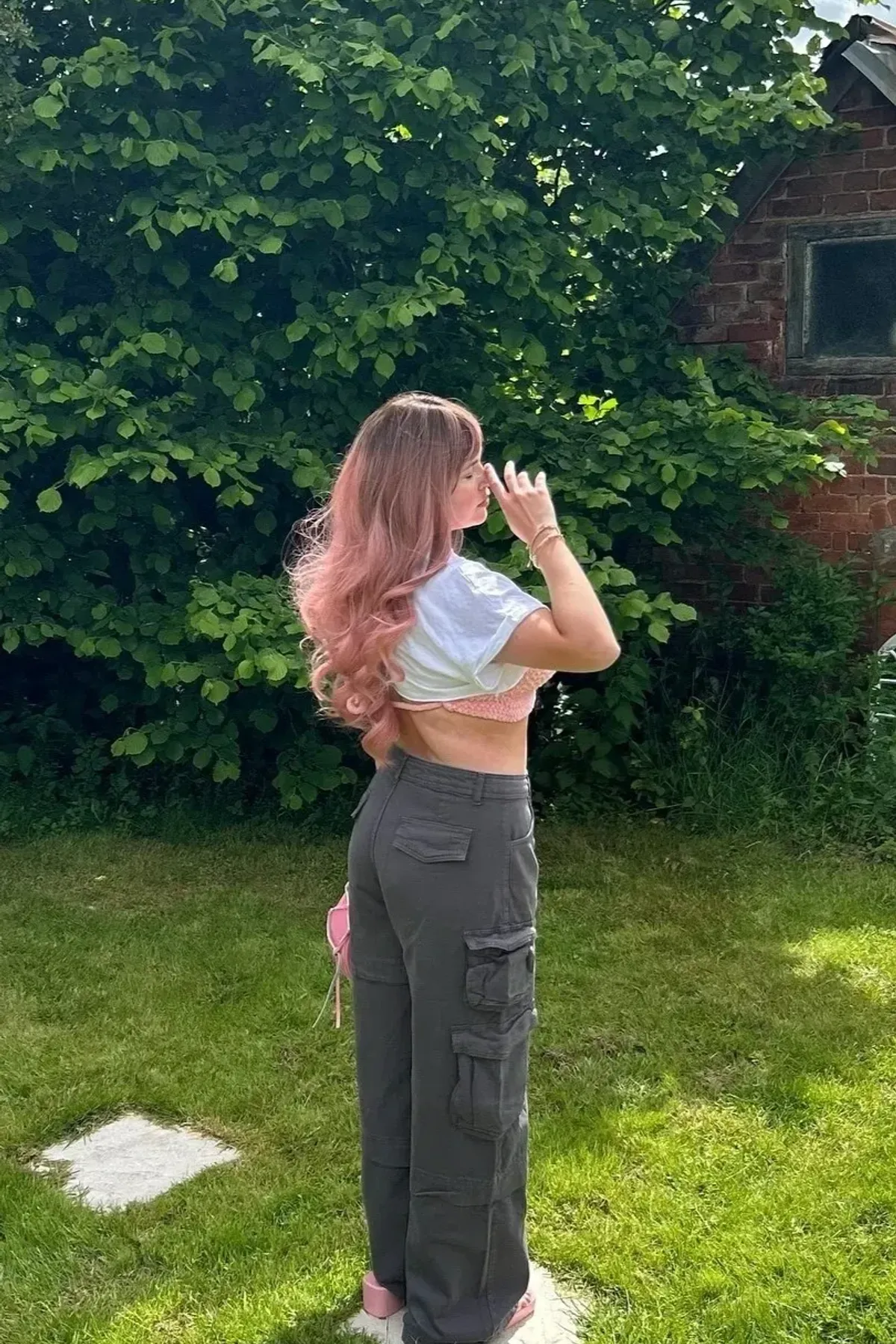 High Waist Pocket Cargo Trousers 2