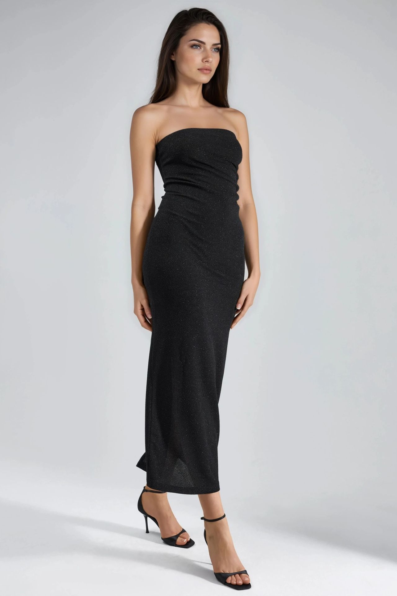 BUSEM Shiny Slit Detailed Maxi Dress 2