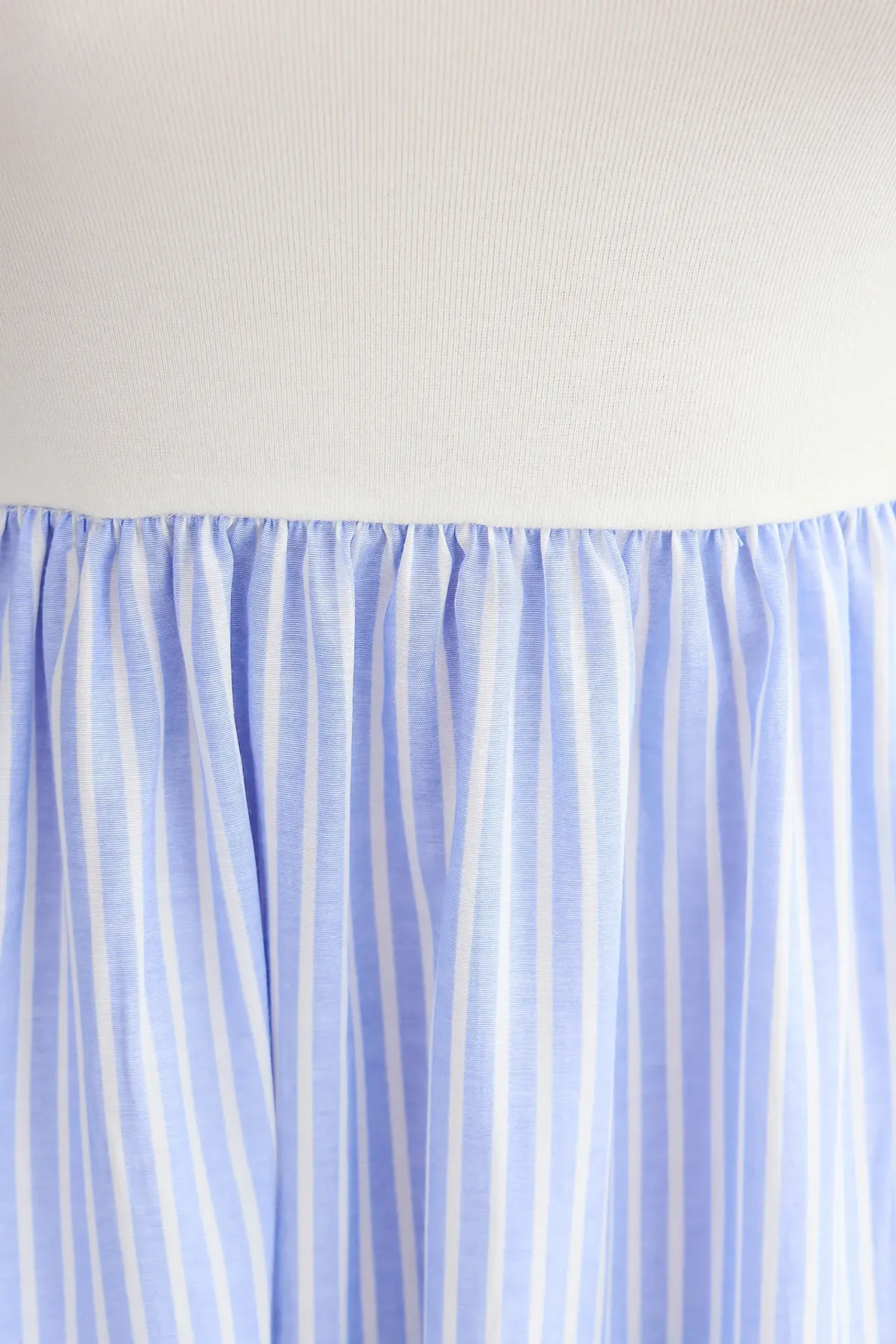 Striped High-Neck A-Line Sleeveless Maxi Dress