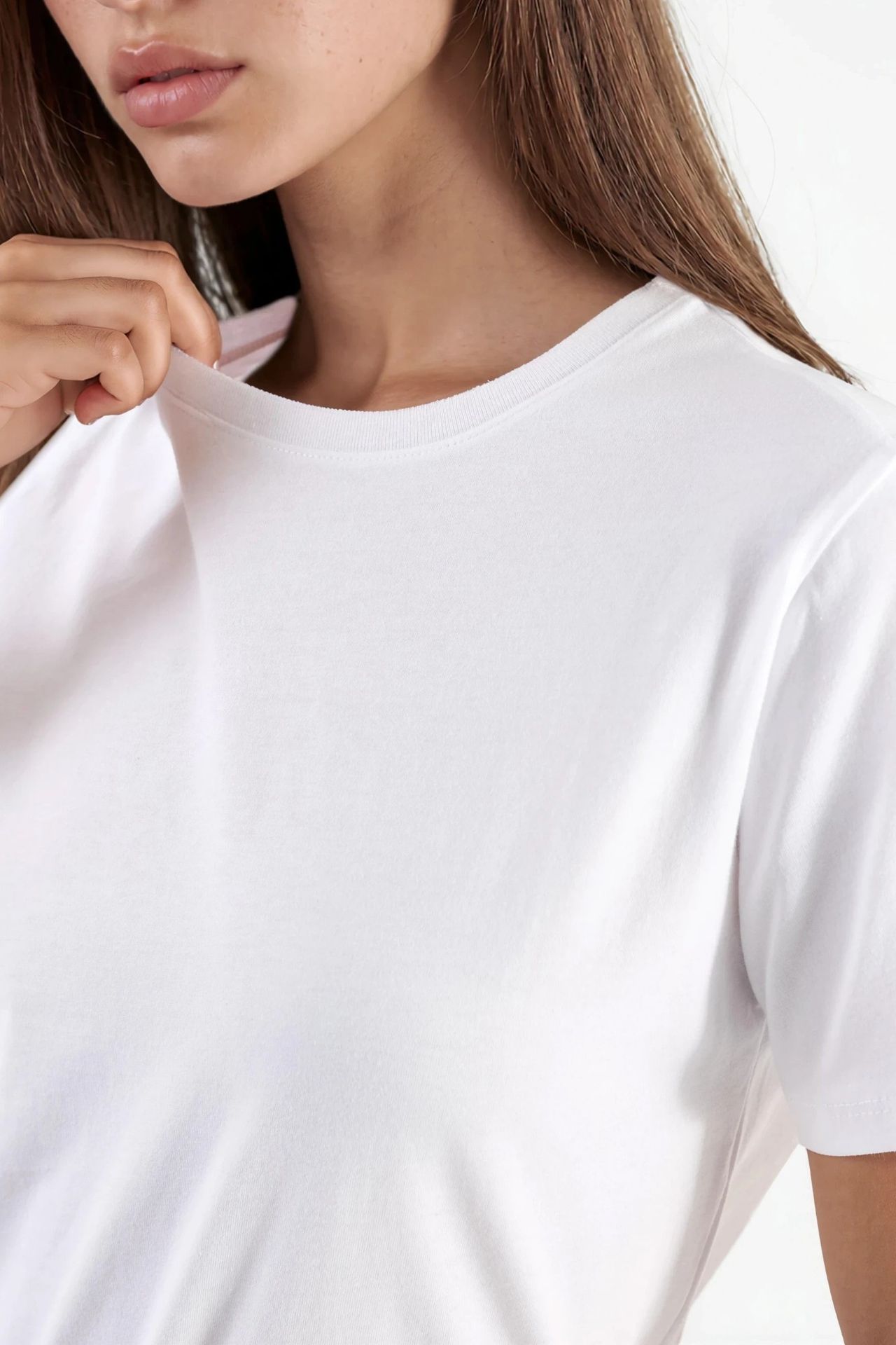 BUSEM Plain Crew Neck Cotton T-Shirt 6