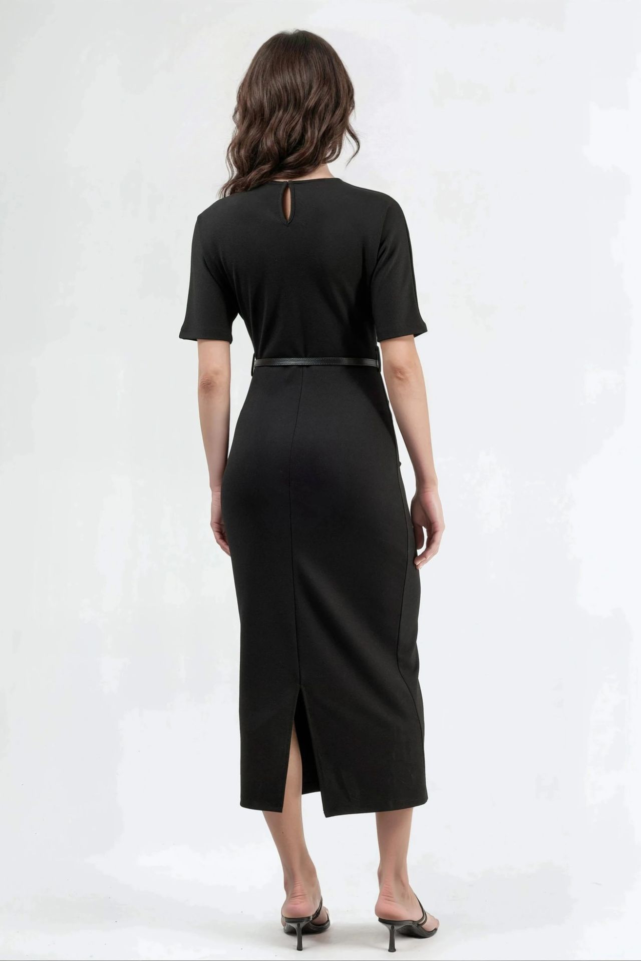 BUSEM Belted Short Sleeve Midi Dress 3
