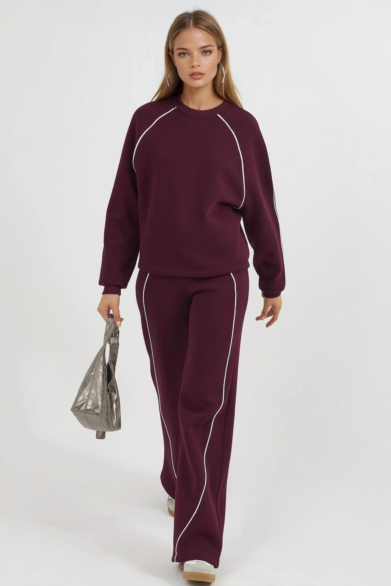 BUSEM Contrast Binding Long Sleeve Sweatshirt 6