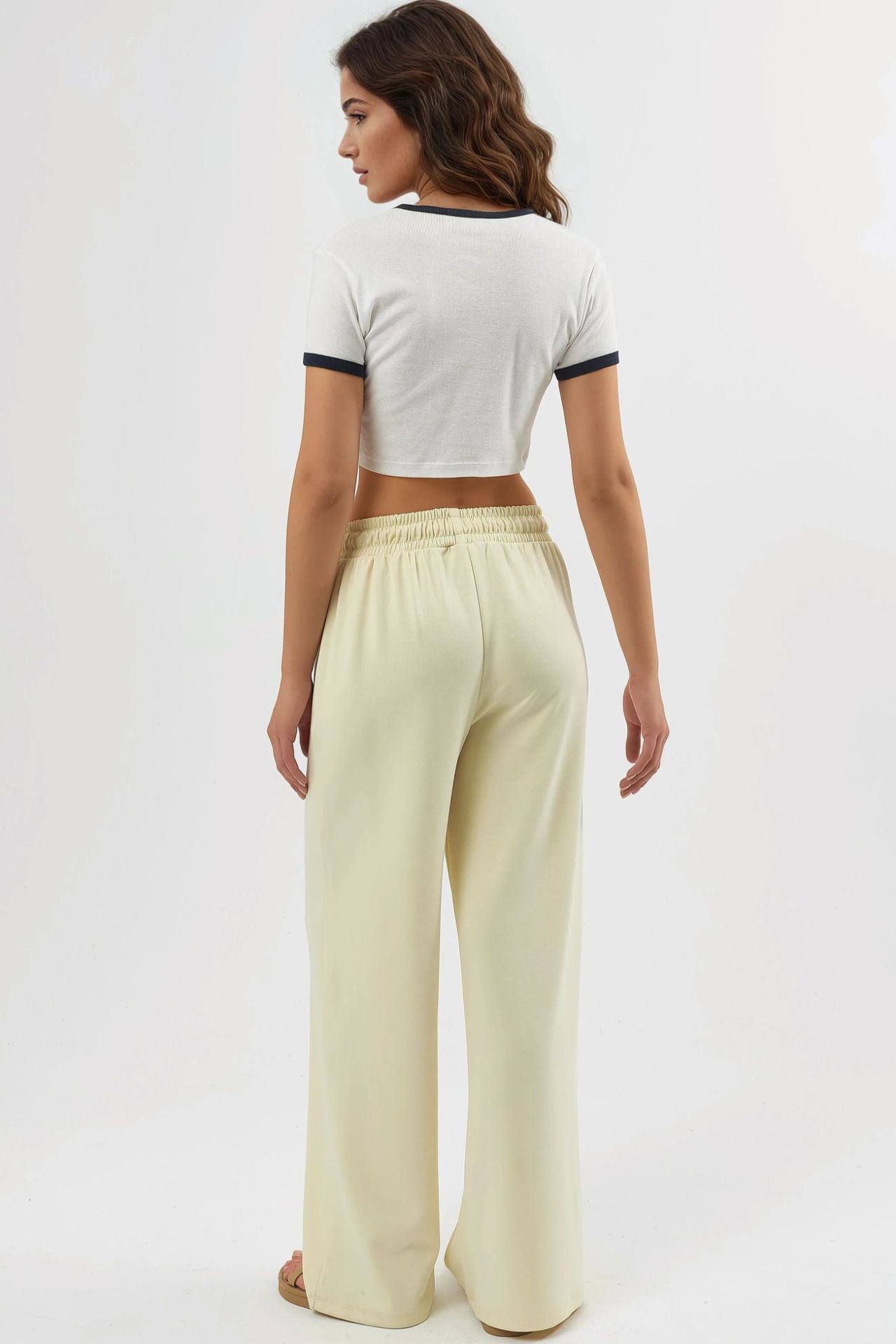 BUSEM Elastic Waist Straight Leg Pants 3