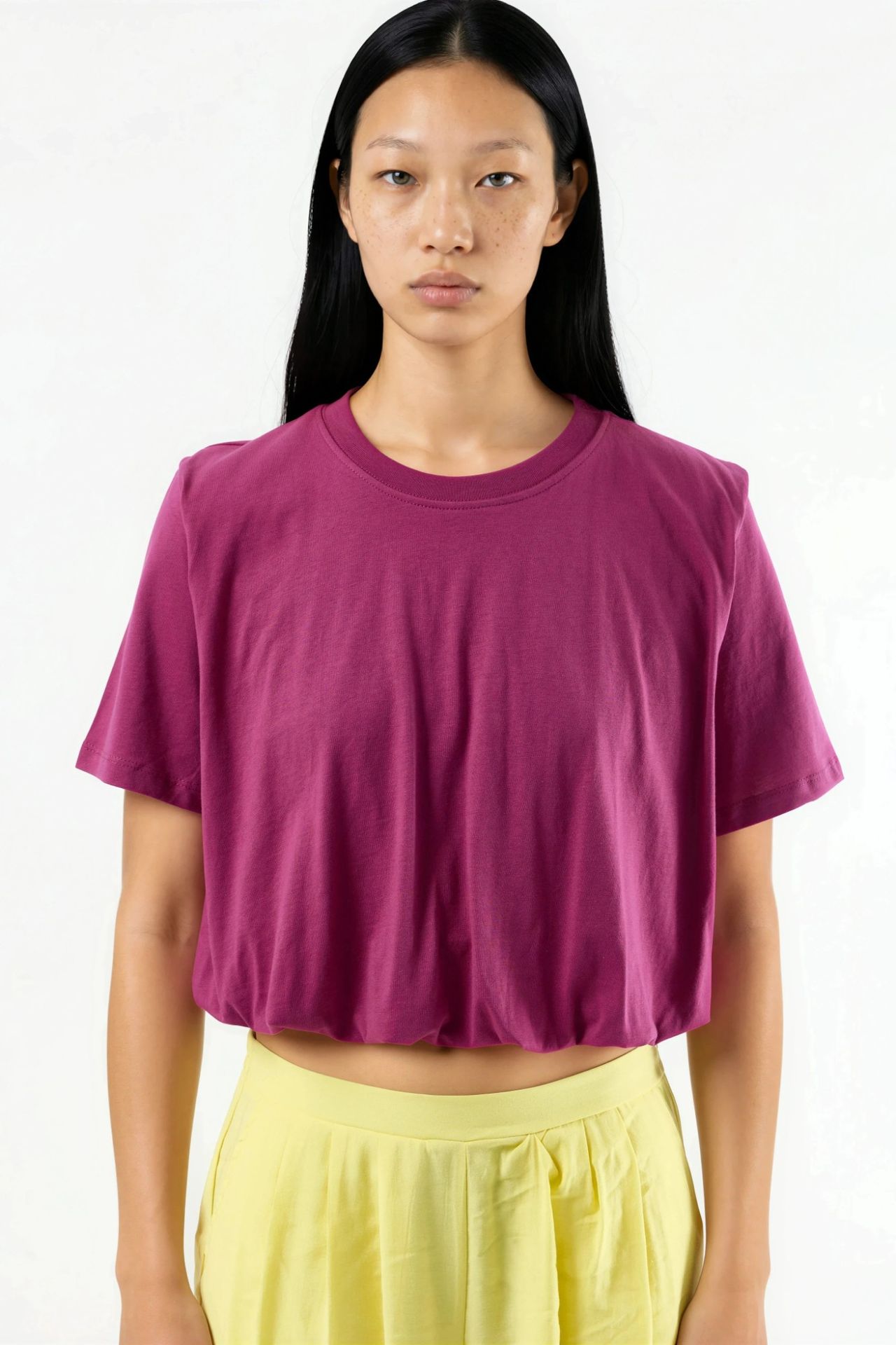 BUSEM Crew Neck Crop Blouse with Elastic 6