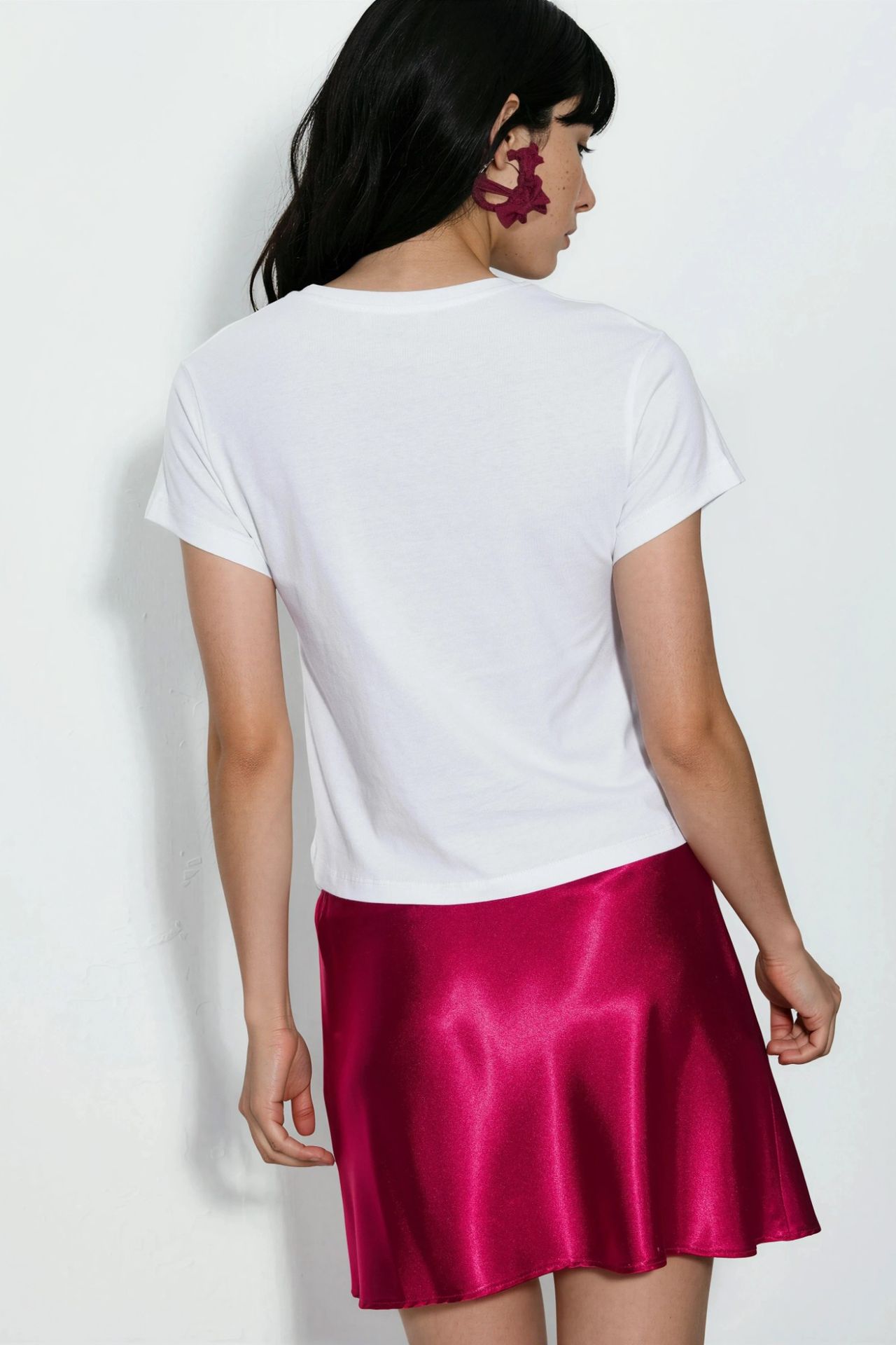 BUSEM Printed Crew Neck Crop T-Shirt 2