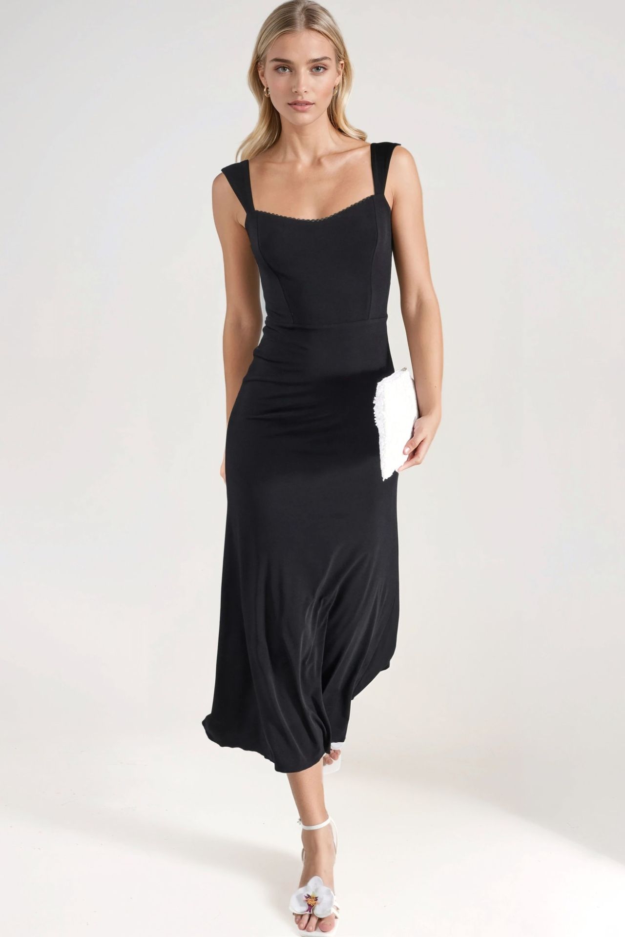 Heart Collar Midi Dress 5