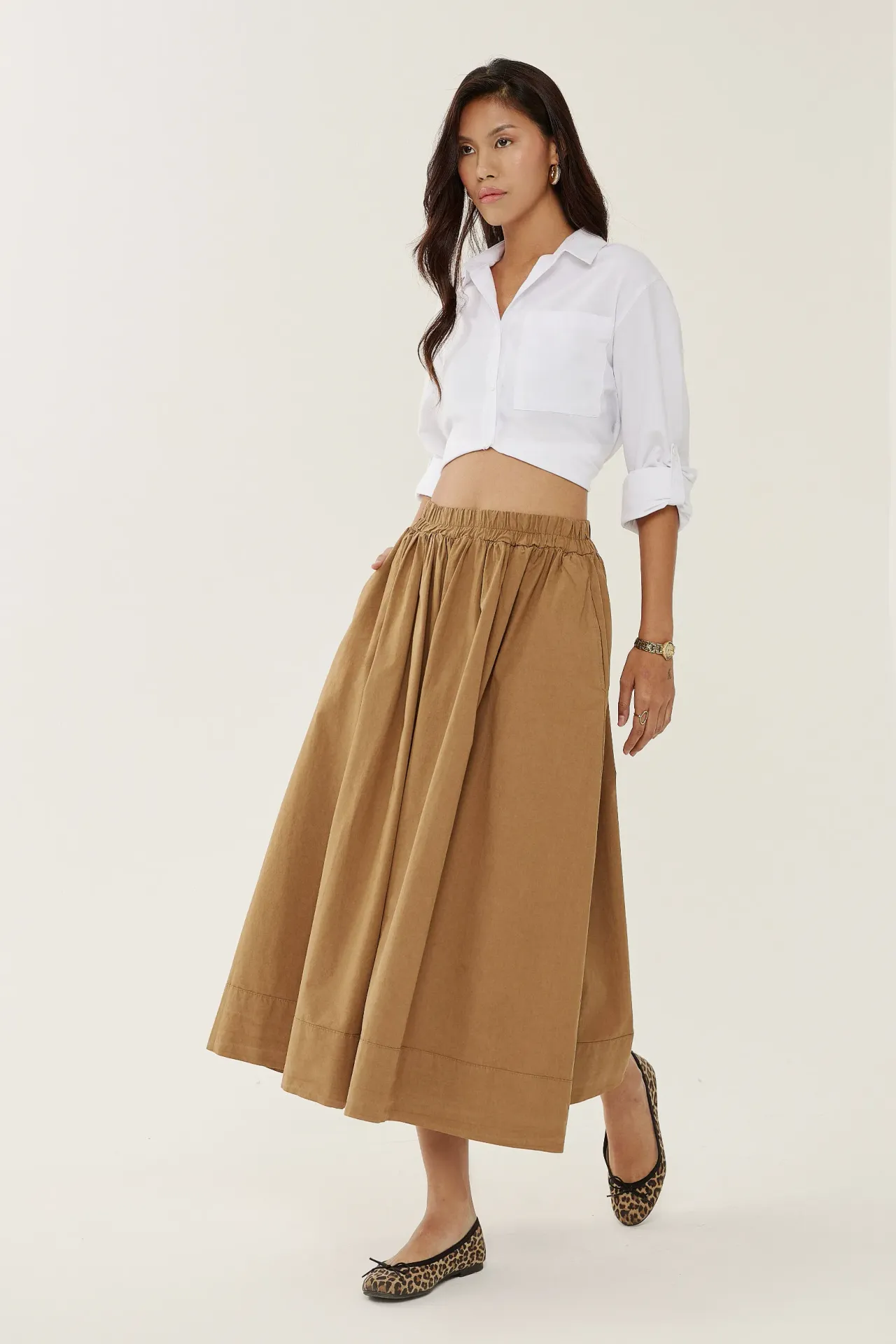 Flounced Maxi Skirt