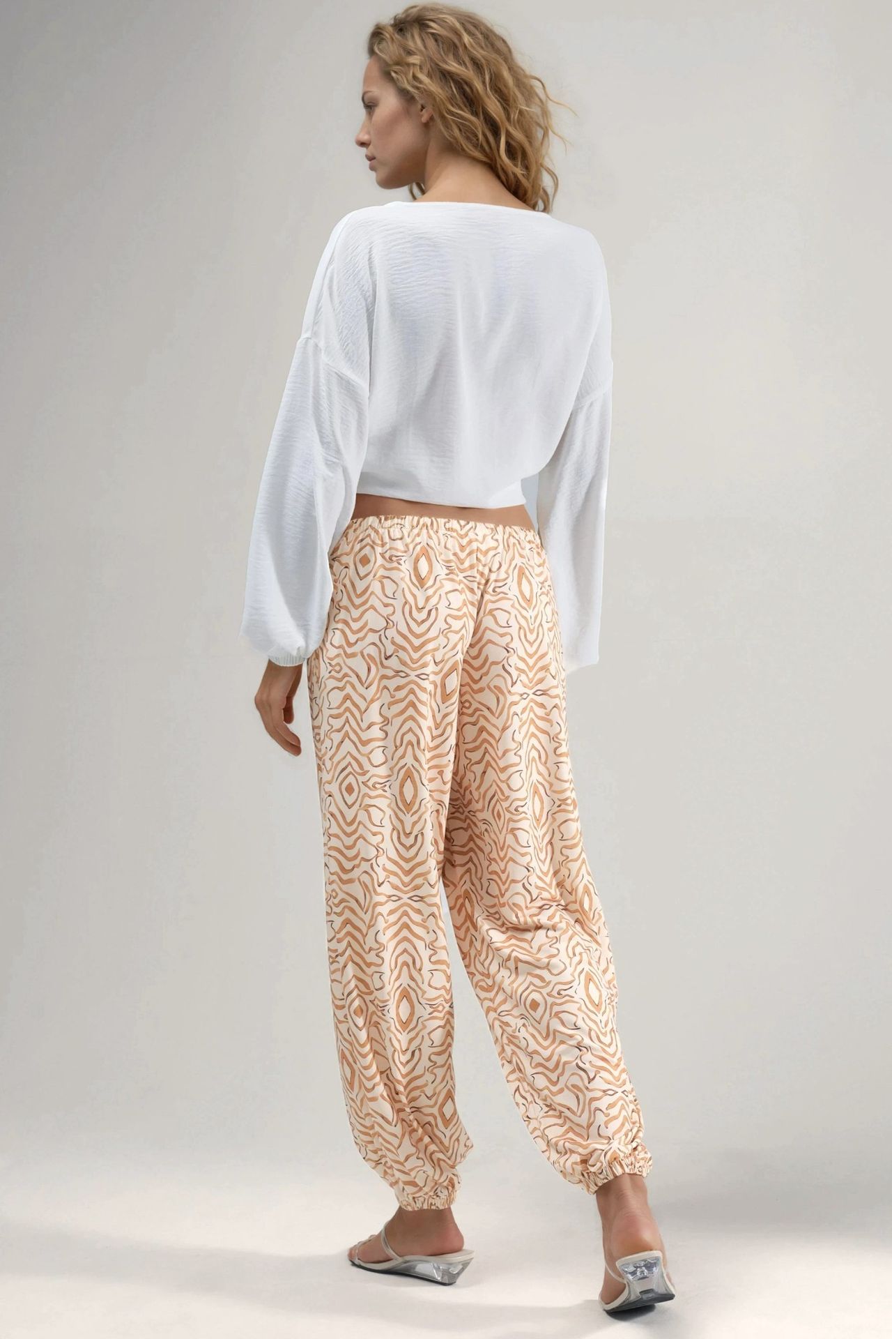 Zebra Print Low Waist Jogger Pants 4