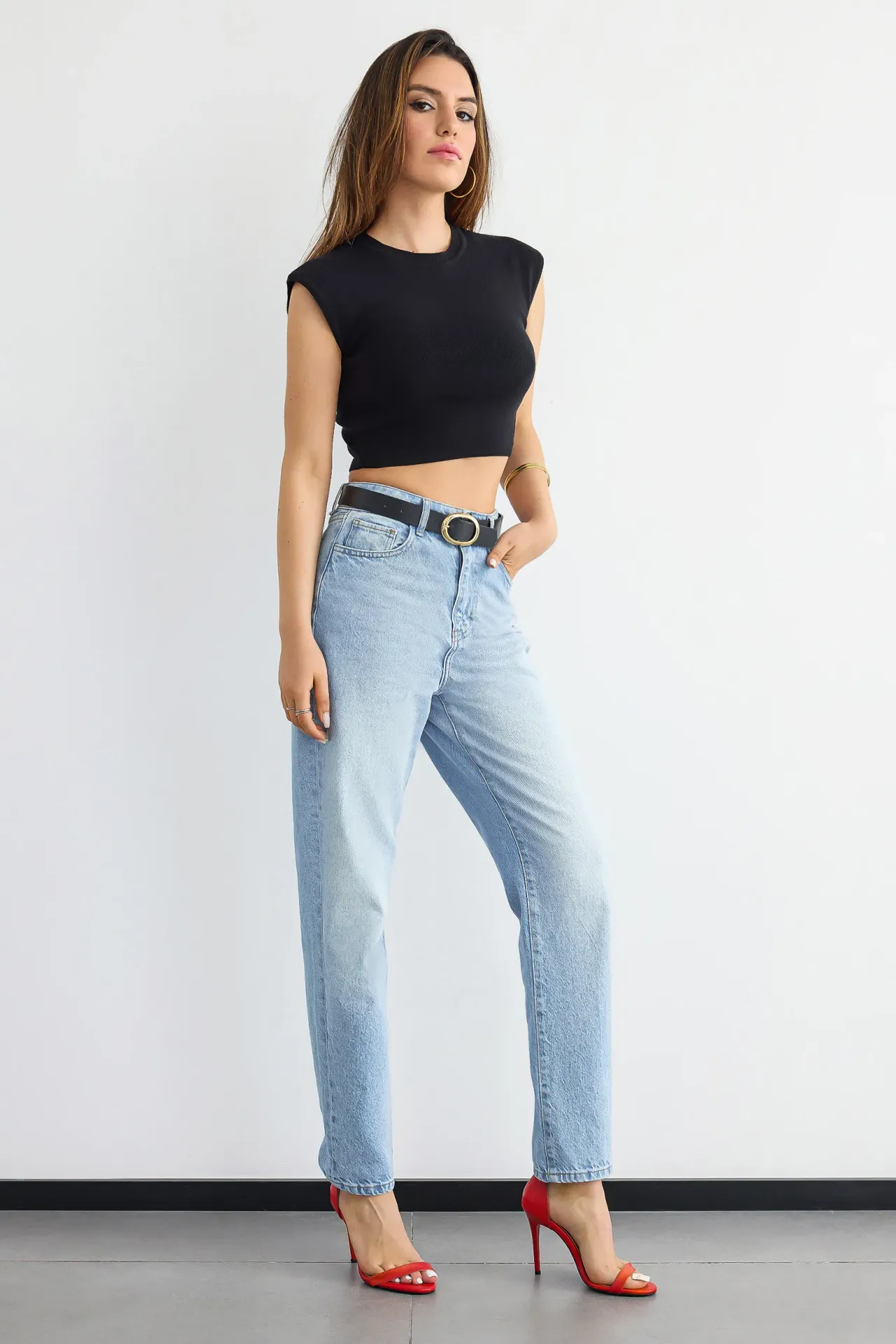 Ribbed Cap Sleeve Cropped Top
