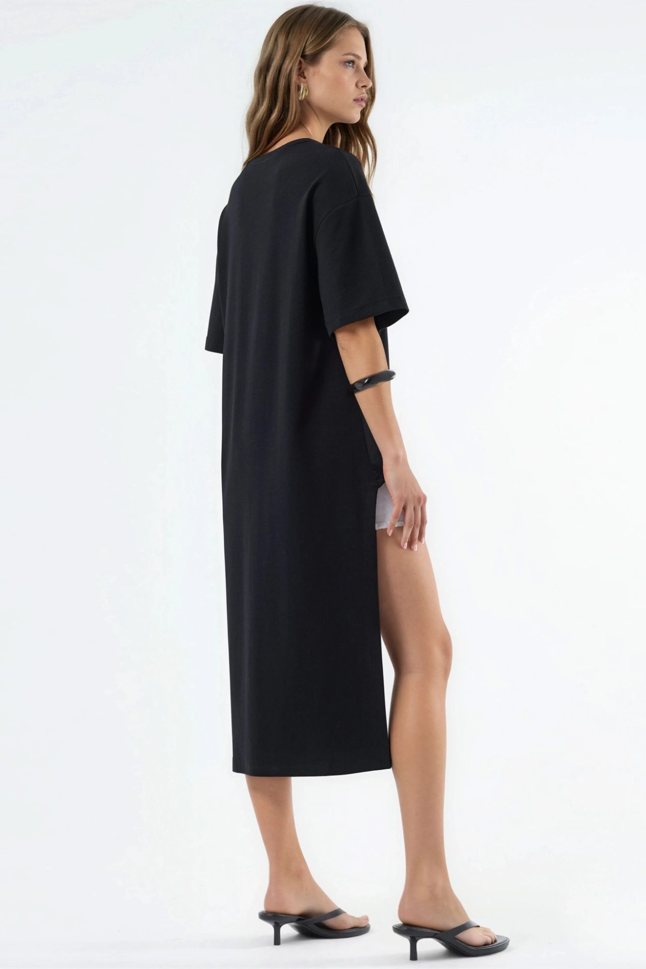 BUSEM Oversized Crew Neck Tunic with Slit 3