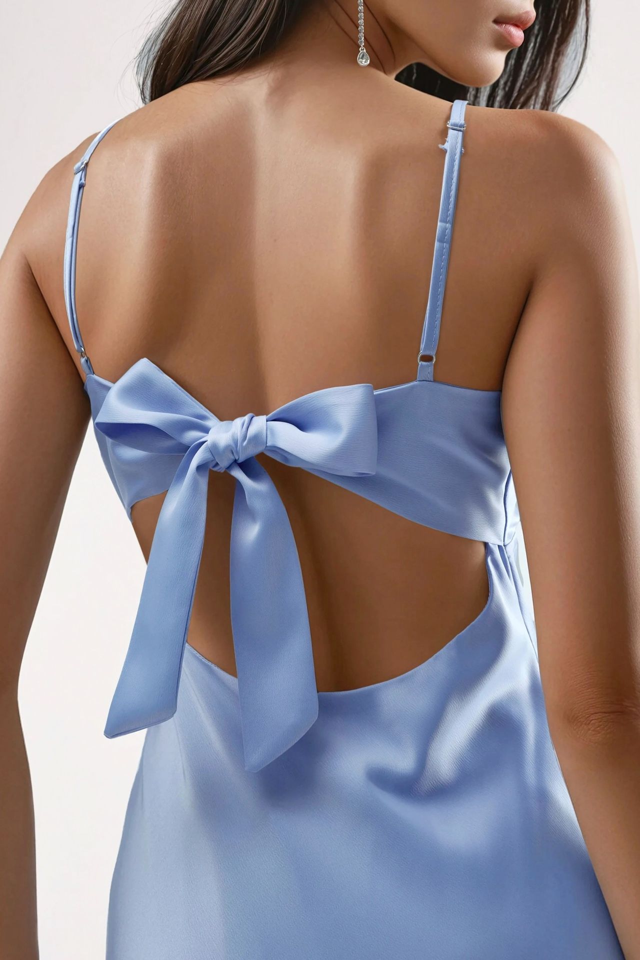 Tie-Front Cut-Out Detail Satin Maxi Dress 7