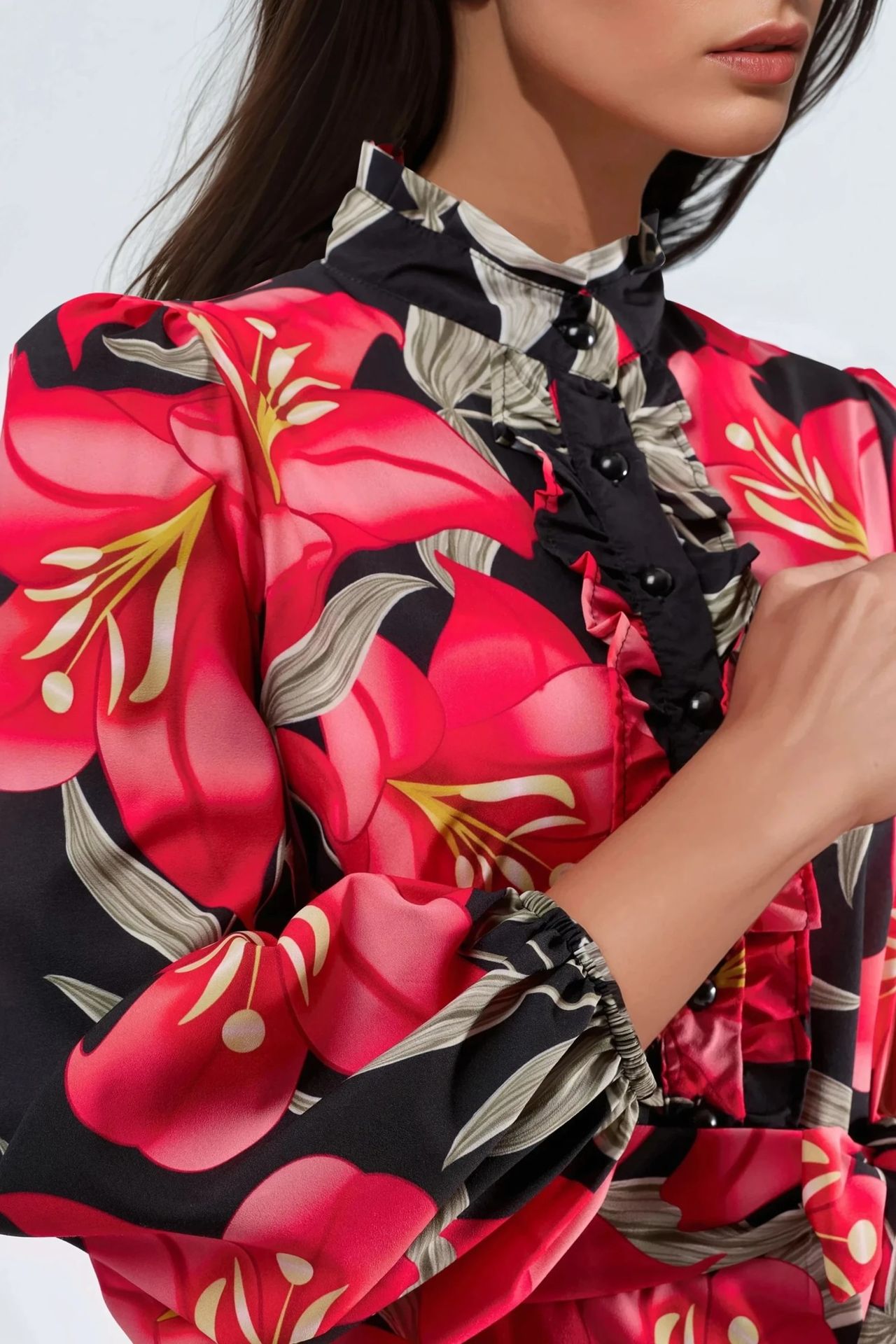 MSN Floral Maxi Dress with Tie Detail 5