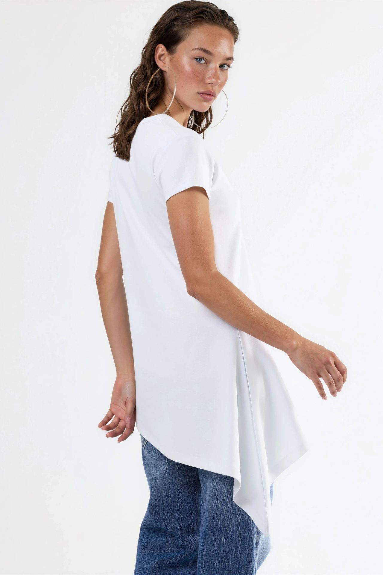 BUSEM Long Cotton-Blend Crew Neck T-Shirt 6