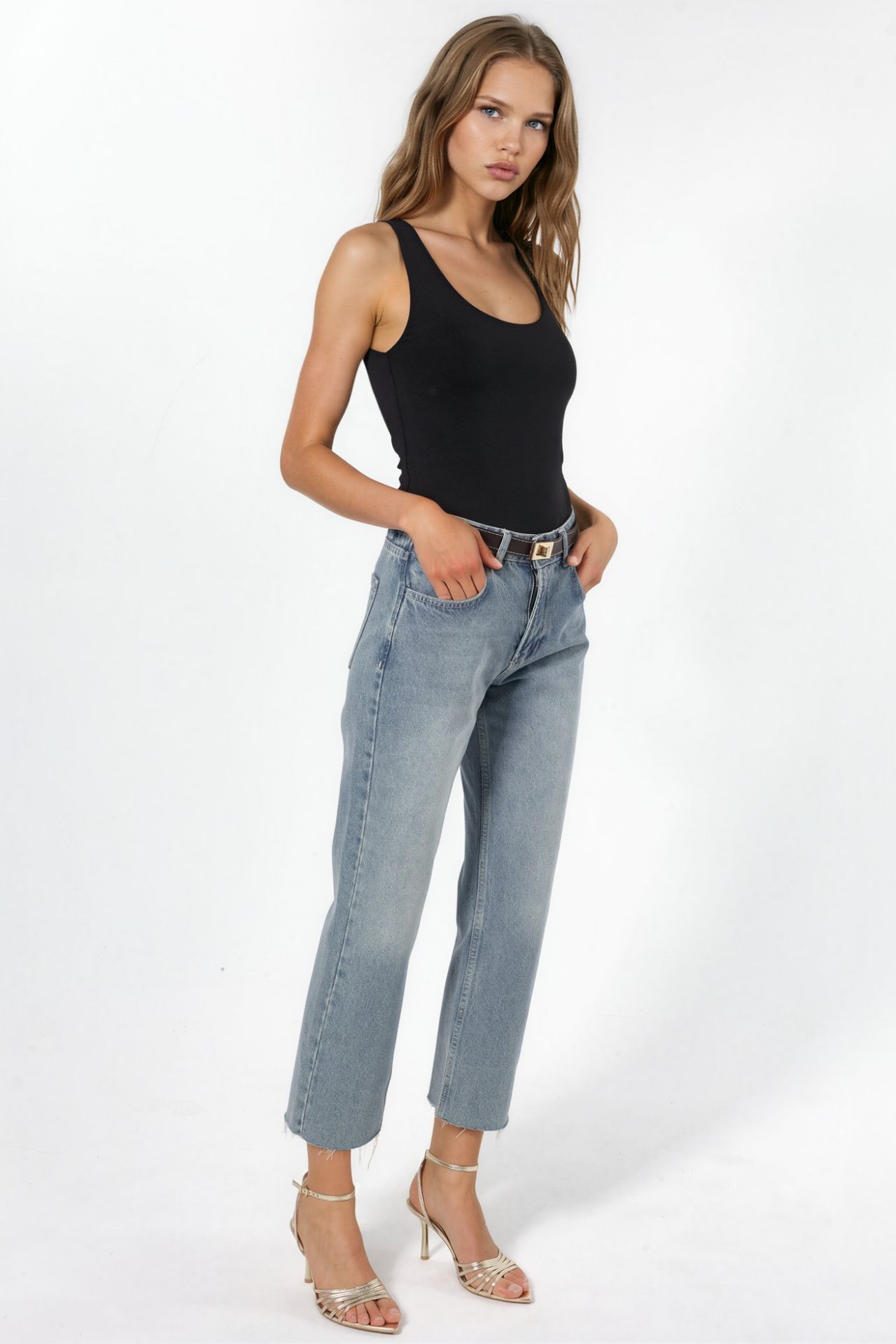 BUSEM U Collar Knitted Cami Top 2