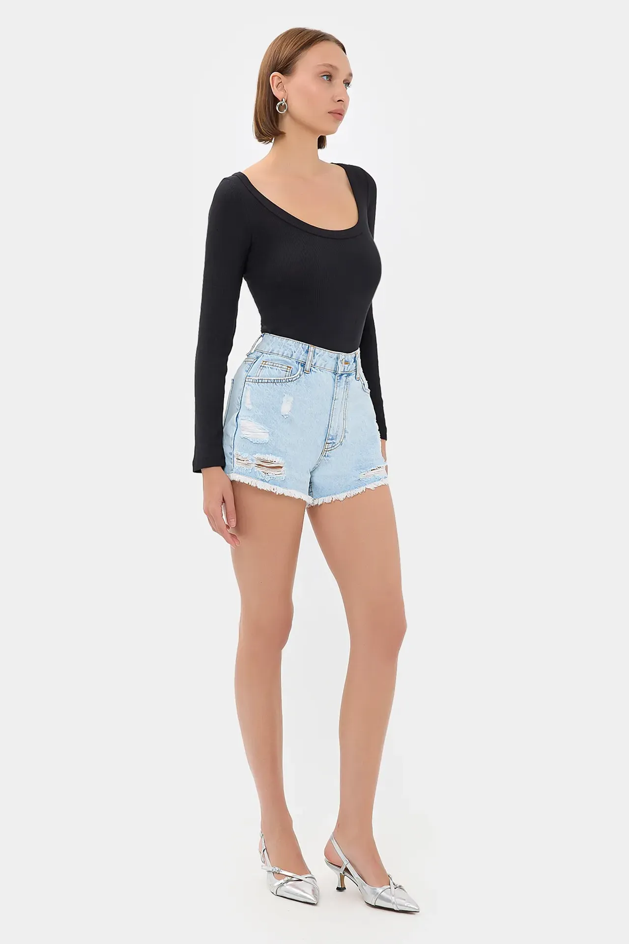 Long Sleeve Basic Cotton Croptop
