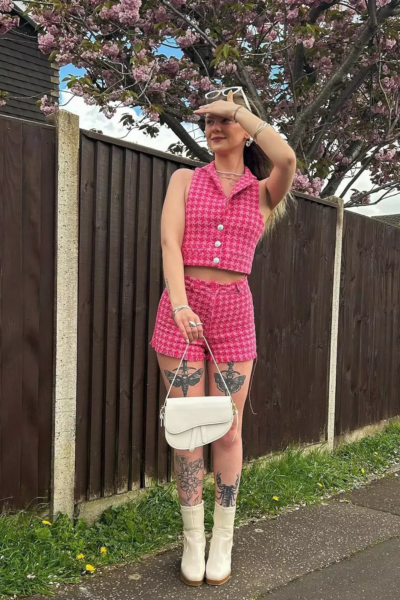 Tweed High Waist Shorts