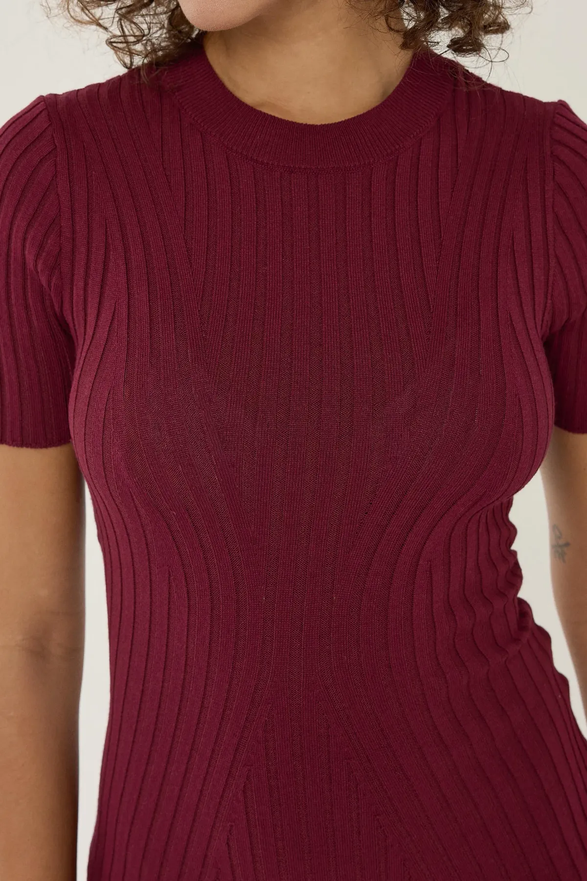 Half Turtleneck Knit Mini Dress 5