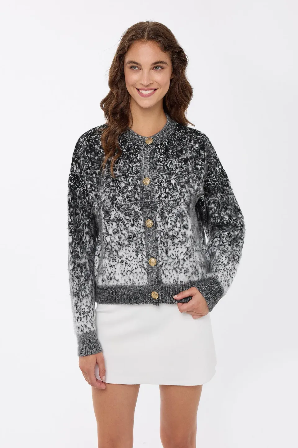 Buttoned Knitted Cardigan