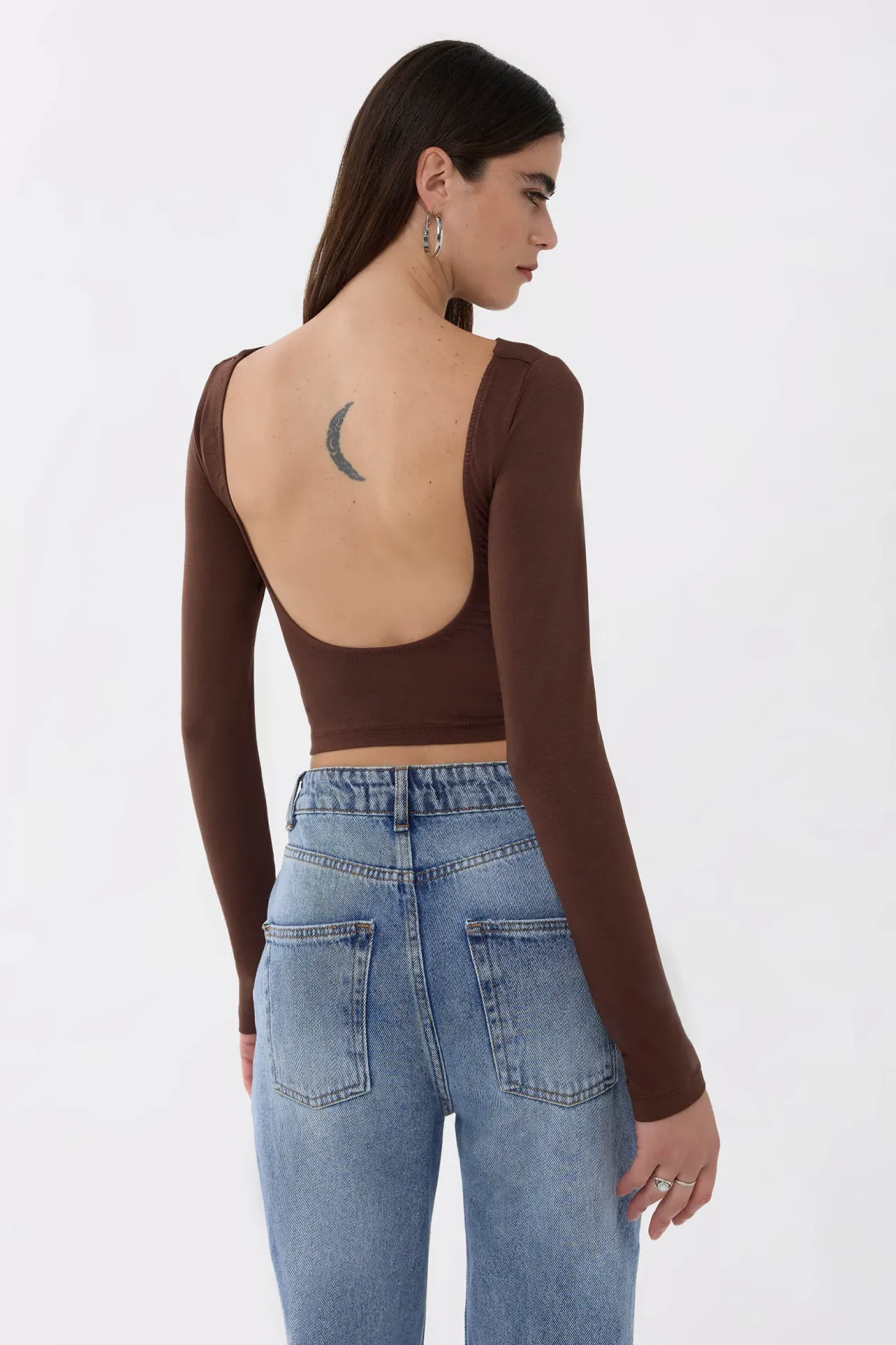 Basic Open Back Blouse
