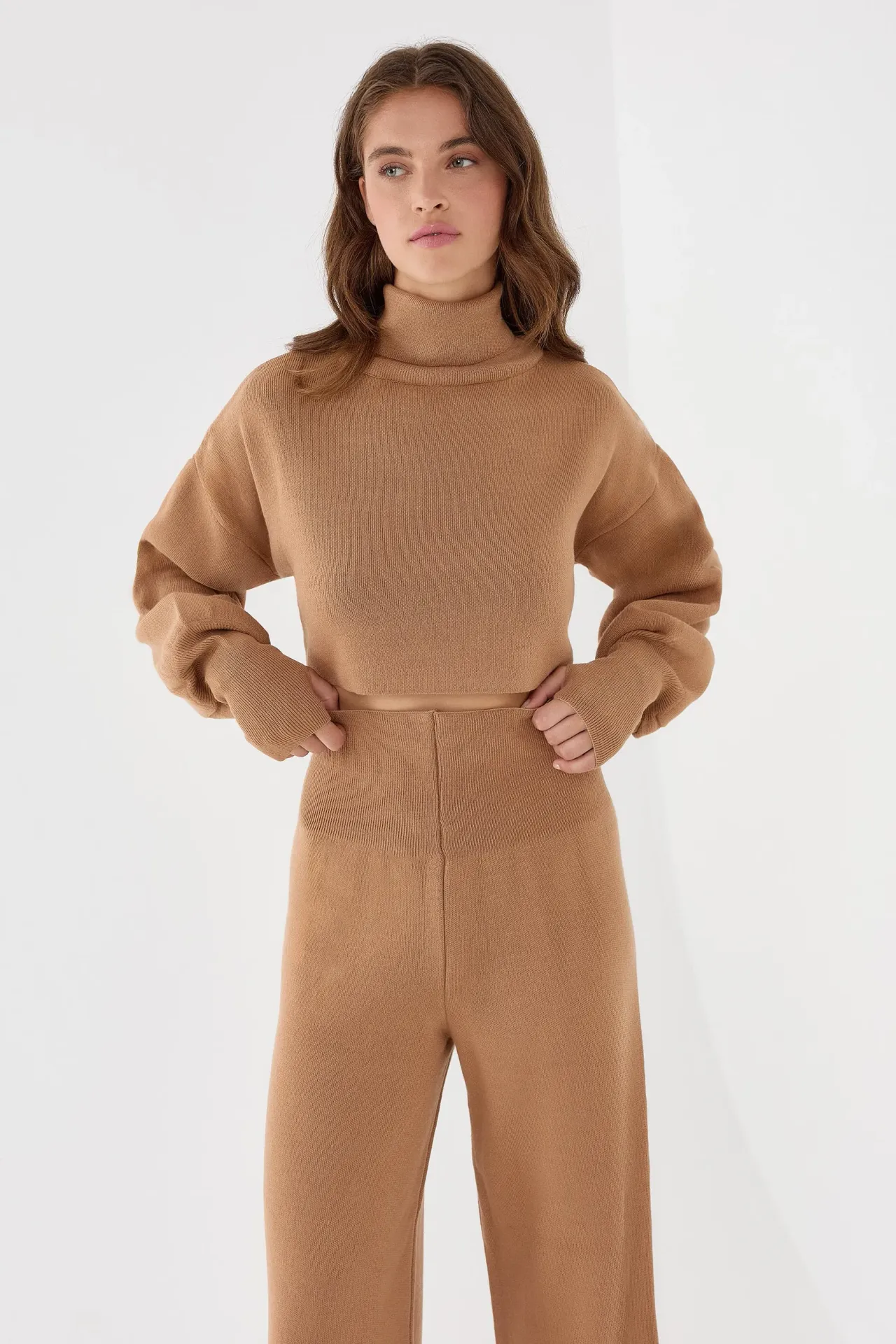 Turtleneck Knit Co-ord Set