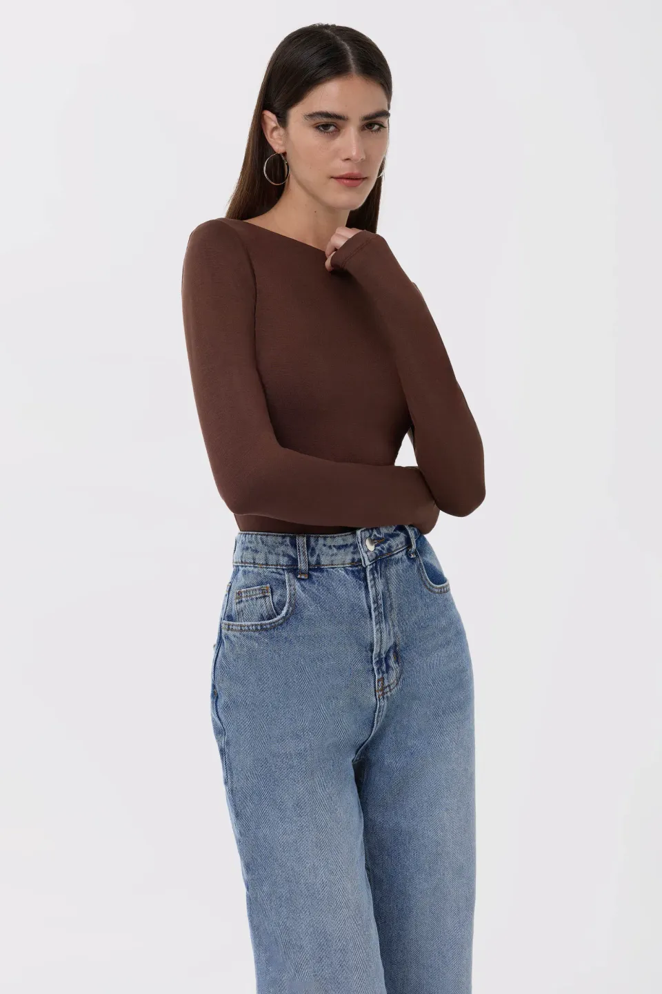 Basic Open Back Blouse