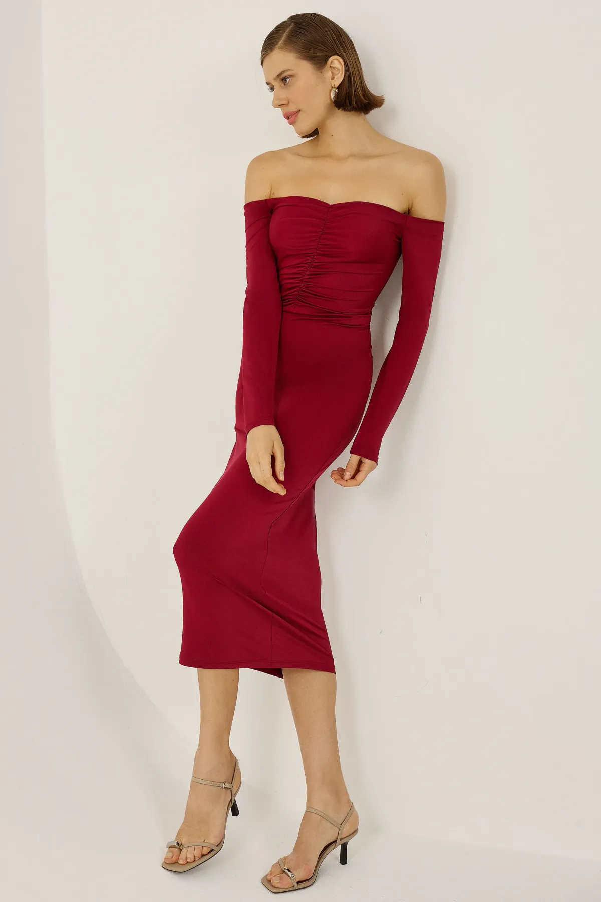 Off Shoulder Midi Dress 4