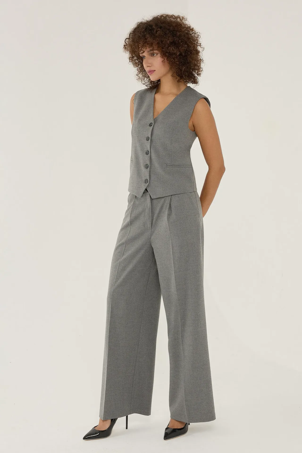 Buttoned Waistcot and Trouser Co-ords