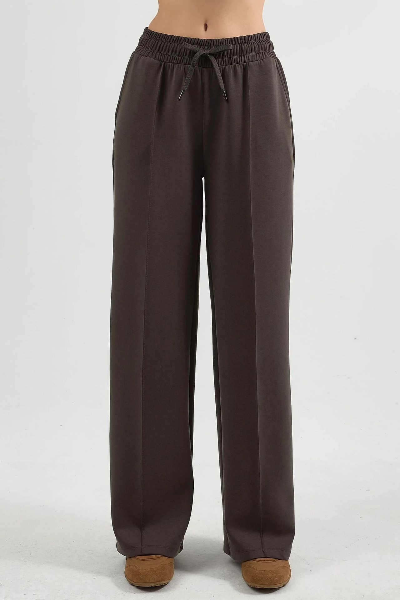 BUSEM Elastic Waist Straight Leg Pants 1
