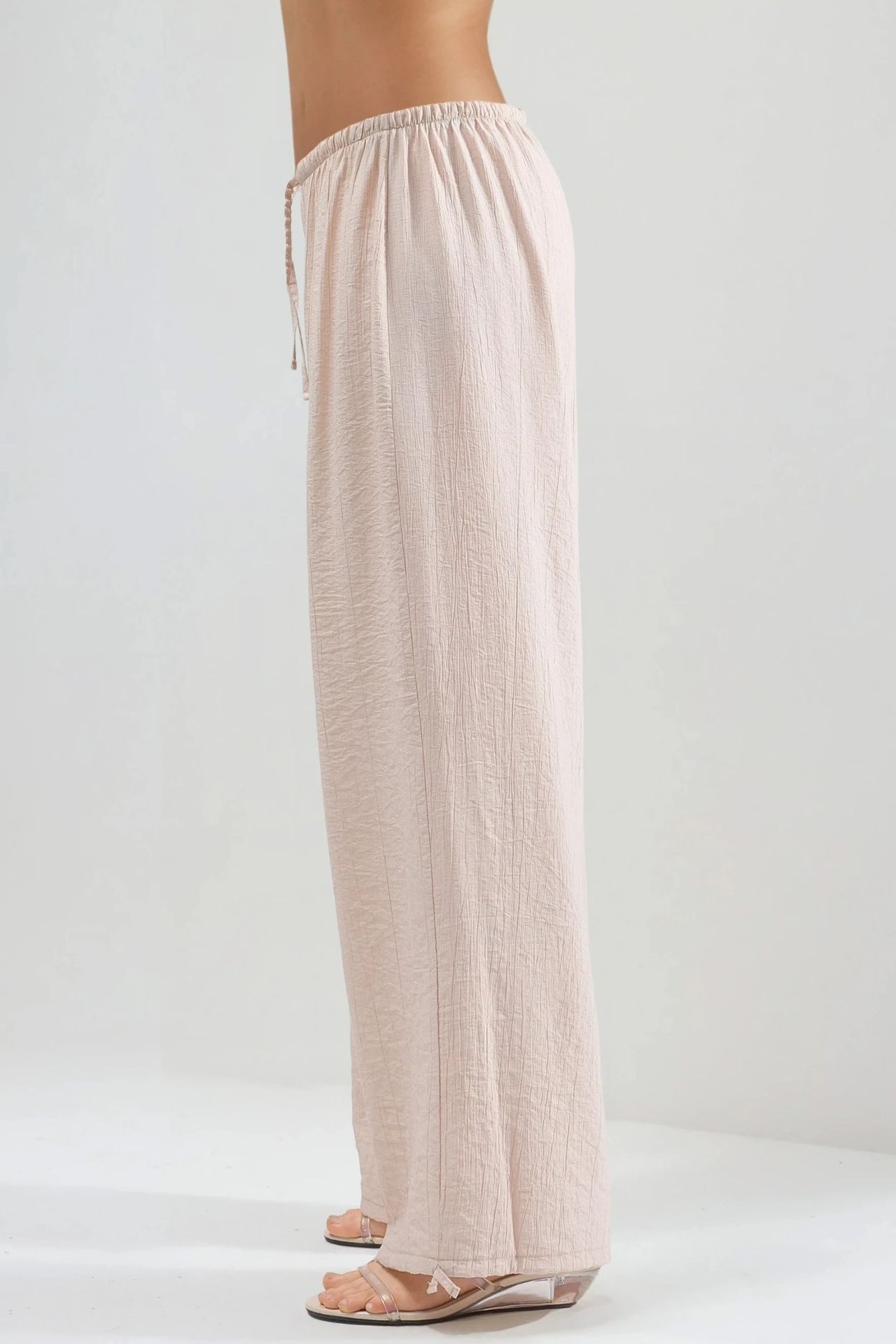 BUSEM Elastic Waist Pants with Tie Detail 4