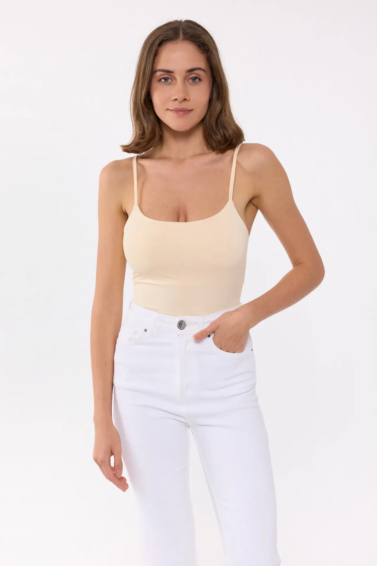 Basic Woven Spaghetti-Strap Body