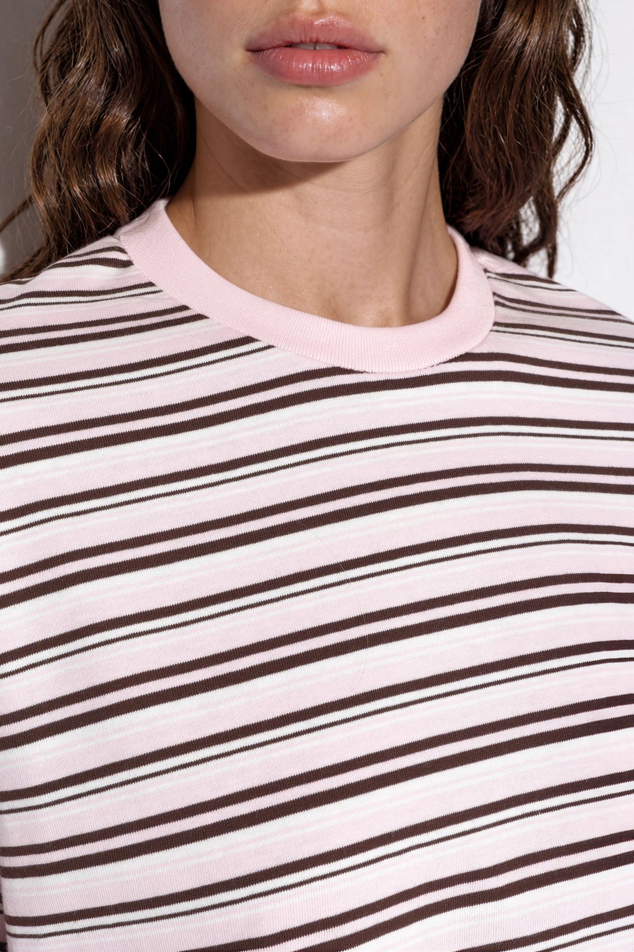 BUSEM Oversized Striped Cotton Crew Neck T-shirt 5