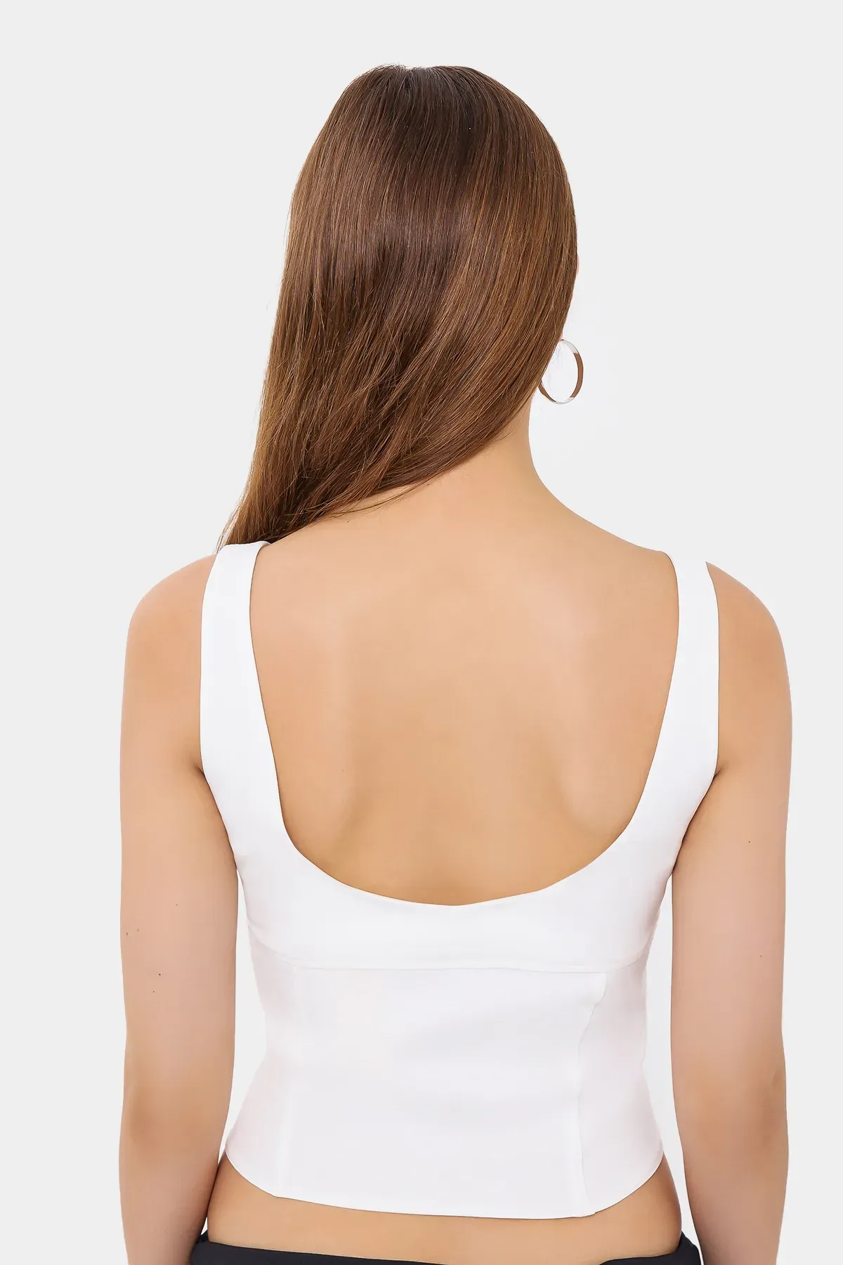 Sleeveless Bodycon Top with Bow Detail 5