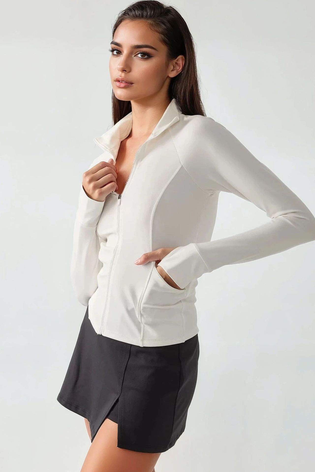 Fitted Knitted Turtleneck Active Top 5