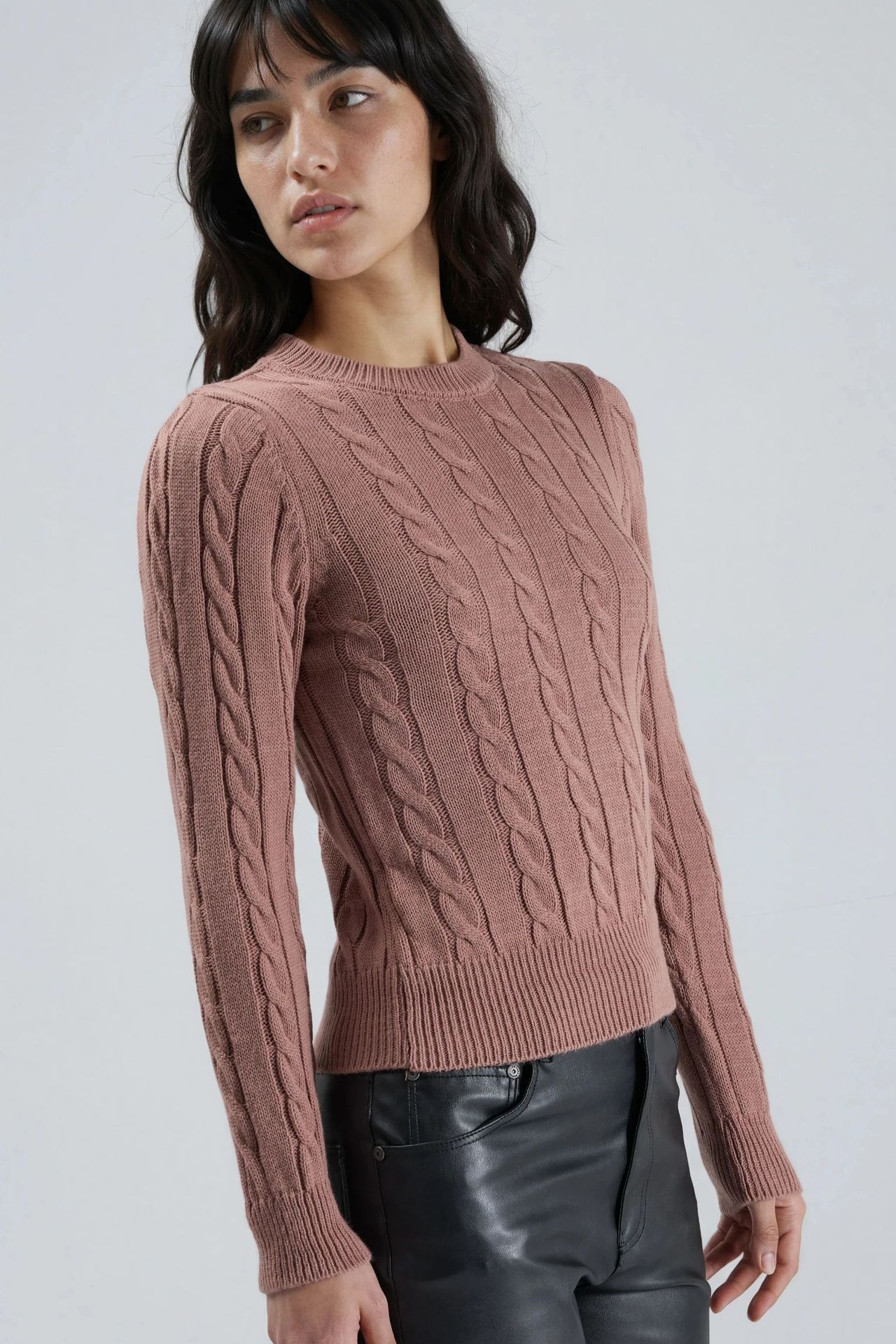 MY FASHION Fitted Cable Knit Sweater 4