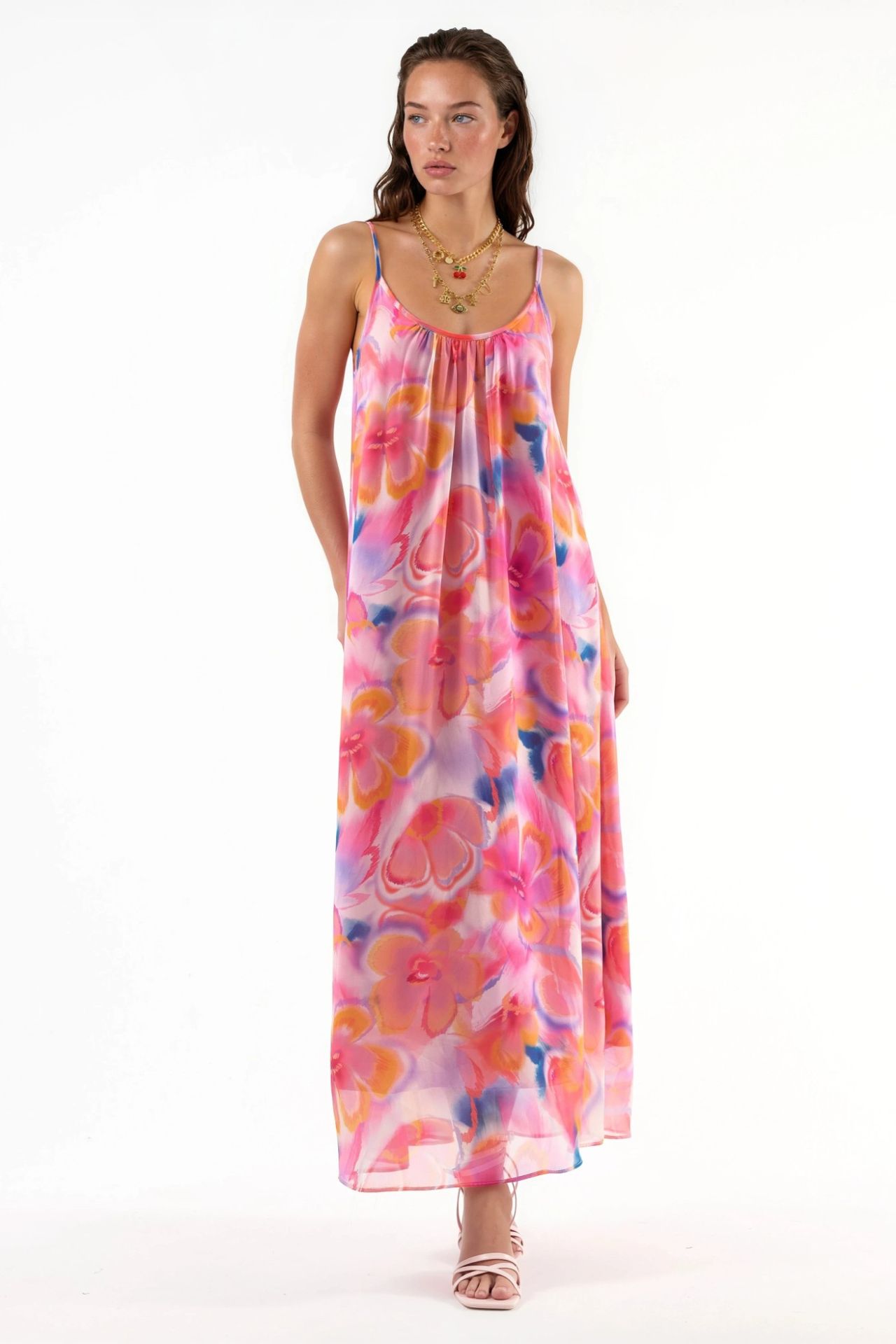 BUSEM Floral U Collar Midi Dress 5