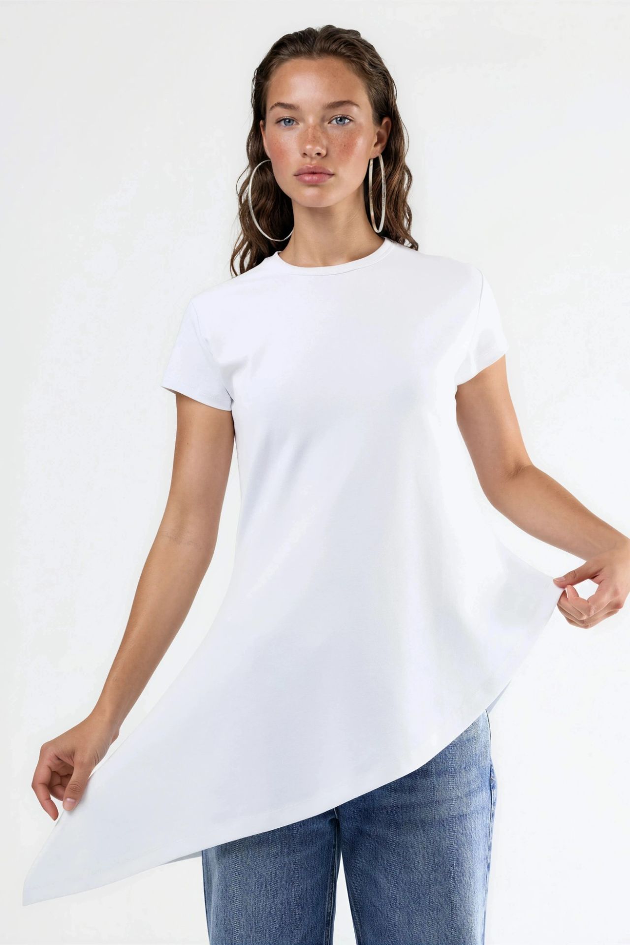 BUSEM Long Cotton-Blend Crew Neck T-Shirt 5